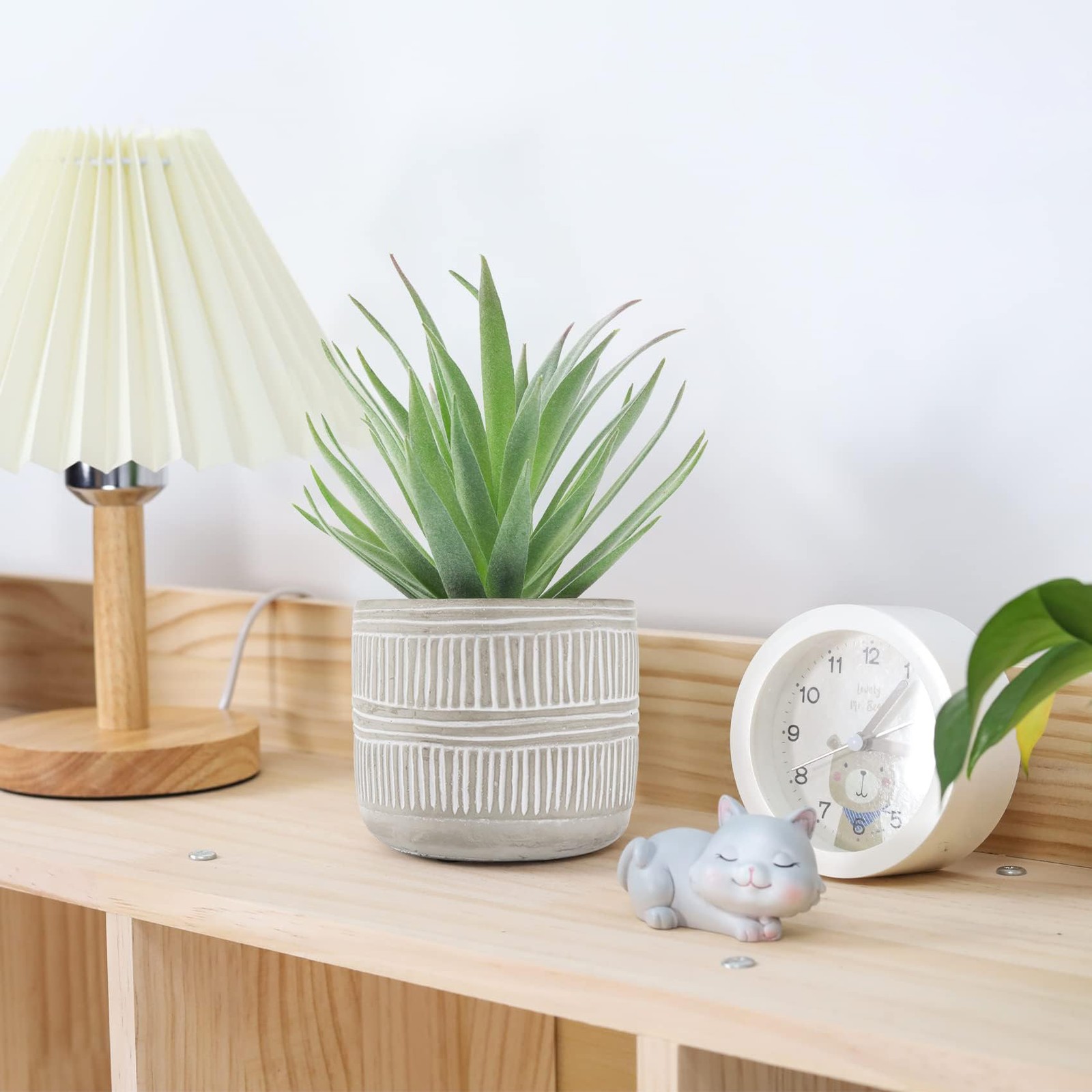 Fake Potted Succulents, Boho Style Home Decor, Green