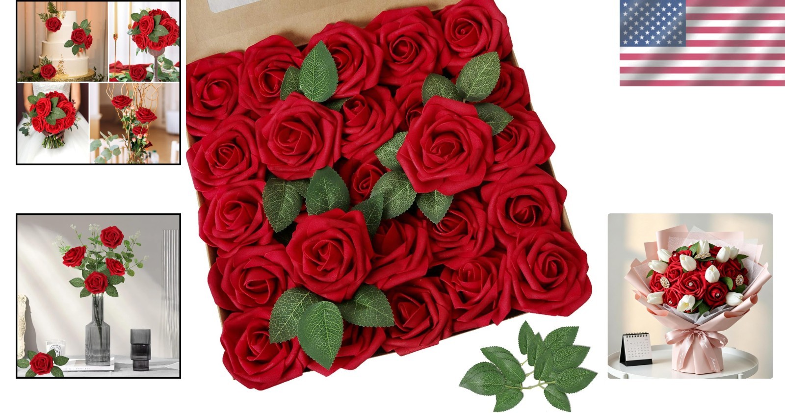 100 Foam Roses Real Looking – Baby Shower DIY Arrangements