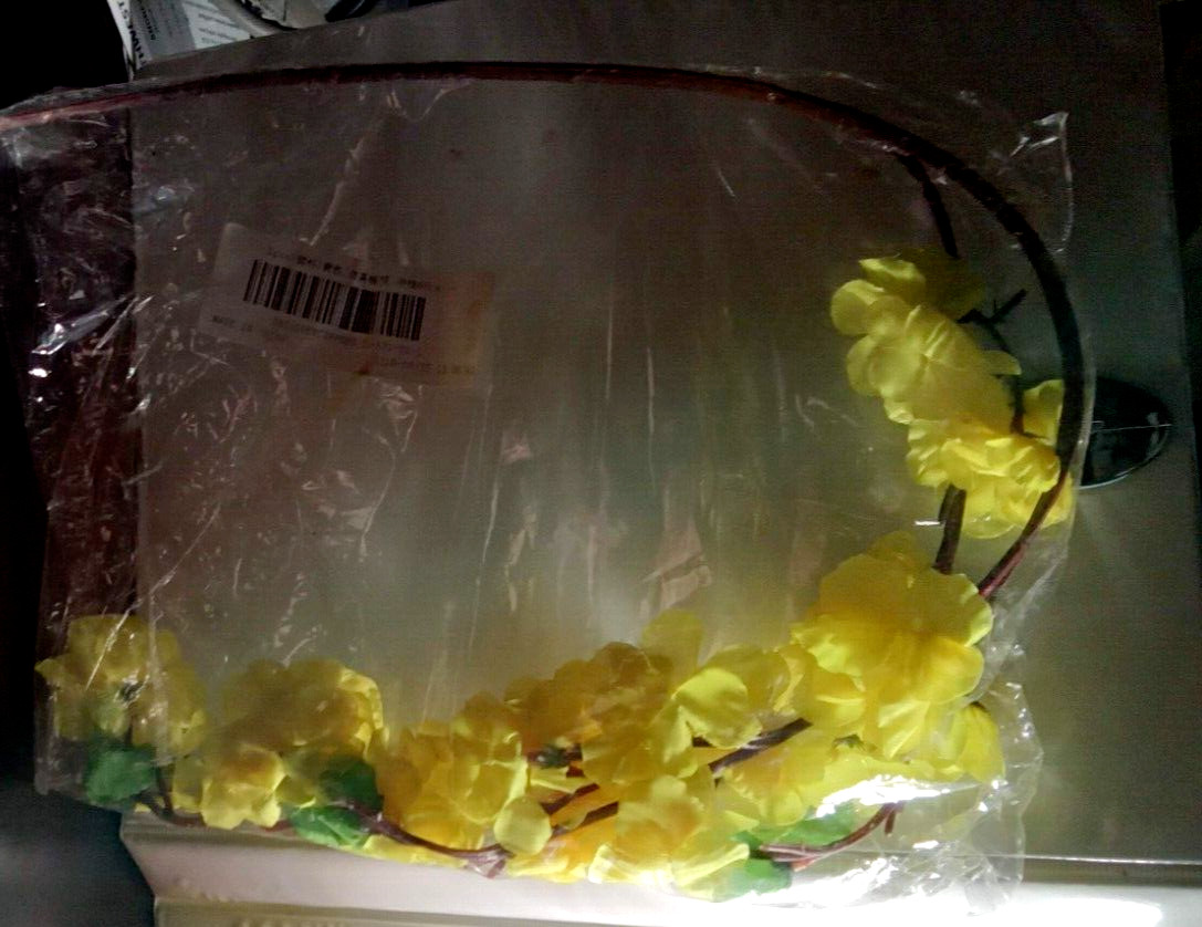 Artificial Flowers Pink Roses and Yellow Long Stem Flower Trail 17 Item