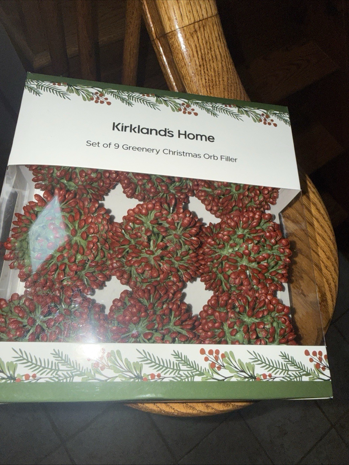 NEW Kirkland’s Home Set of 9 CHRISTMAS ORB FILLER 2.5″ Red & Green