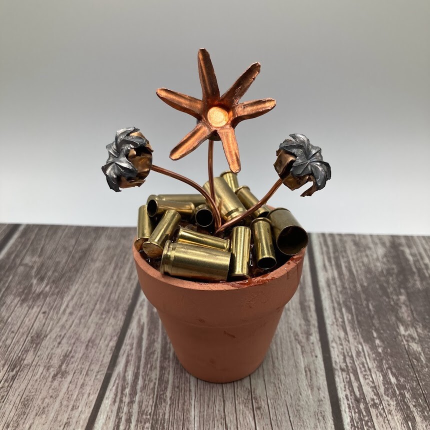 Bullet Flower Pot, Freedom Flowers, Forever Bouquet