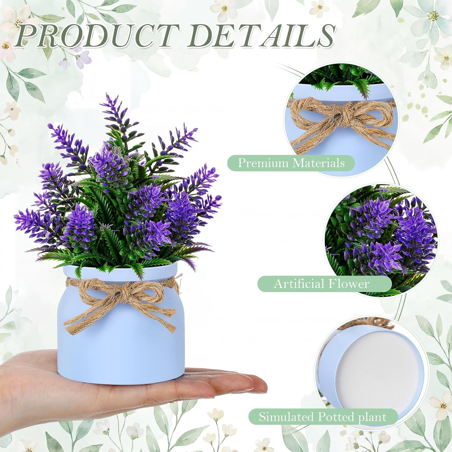 Colorful Mini Faux Potted Plants – 12 Pcs Artificial Flower Decor Set