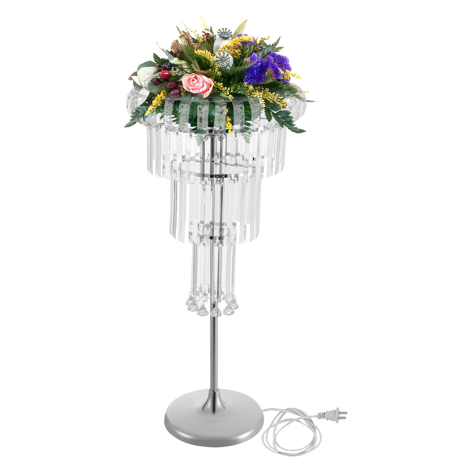 4 Tier Clear Flower Stand Wedding Party Flower Stand Wedding Decoration