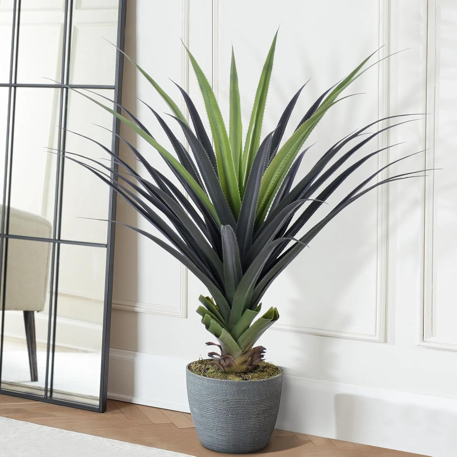 4Ft Faux Spiked Agave Plant – Perfect Indoor/Outdoor Decor for Home & Office