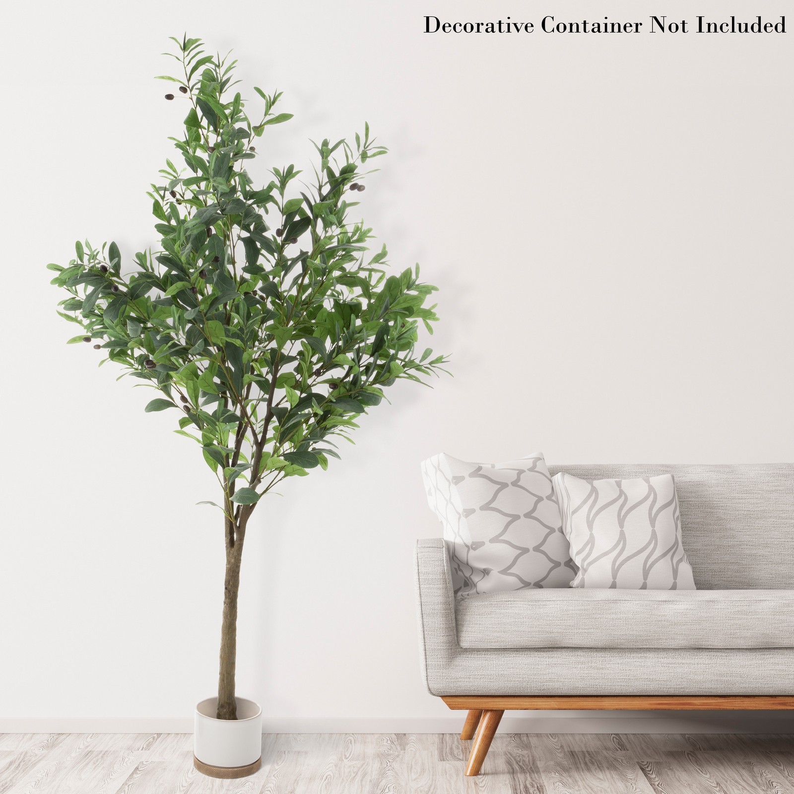 Artificial Olive Tree 6-Foot Potted Faux Plant with Fruit for Home Office Decor