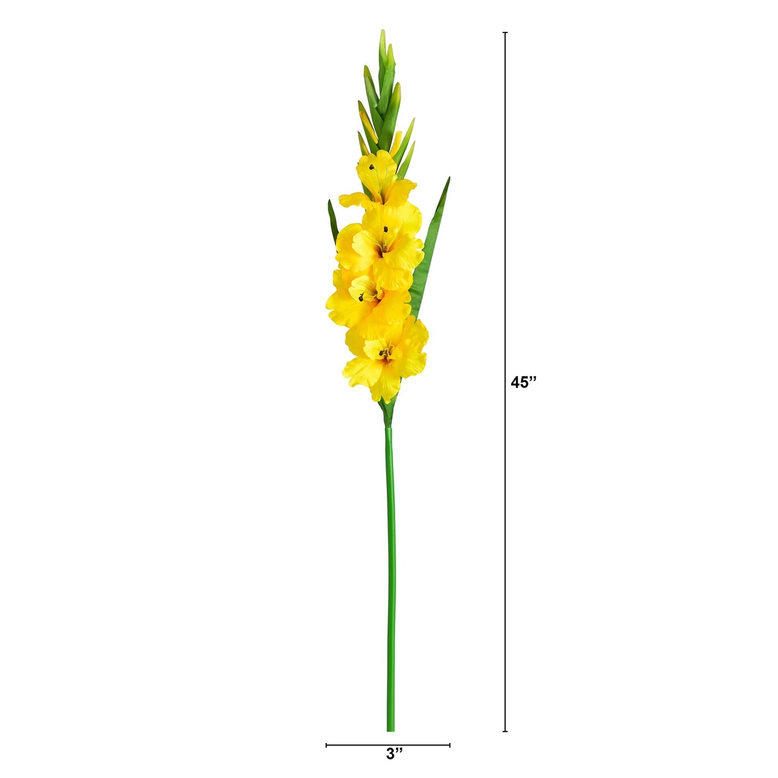 Set of 3 45in Artificial Gladiolus Flower Stems