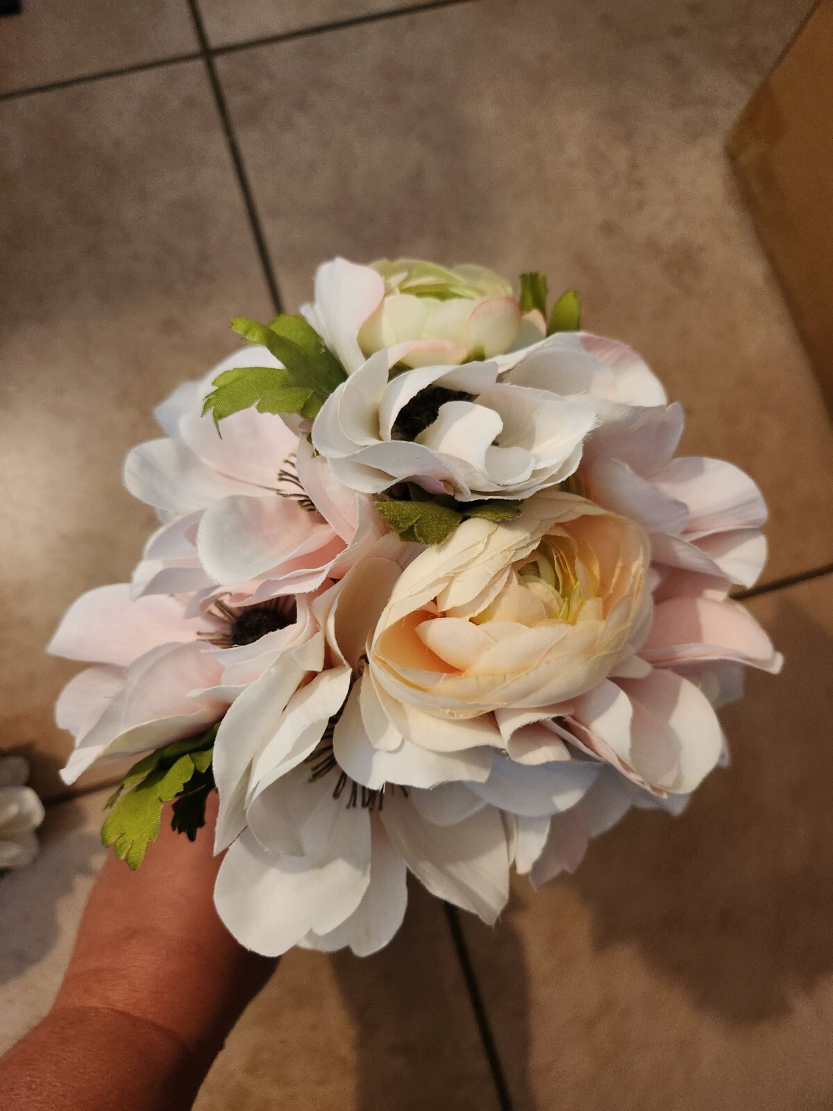 NEW Pottery Barn Monique Lhuillier Faux Anemone & Ranunculus Floral Bundle