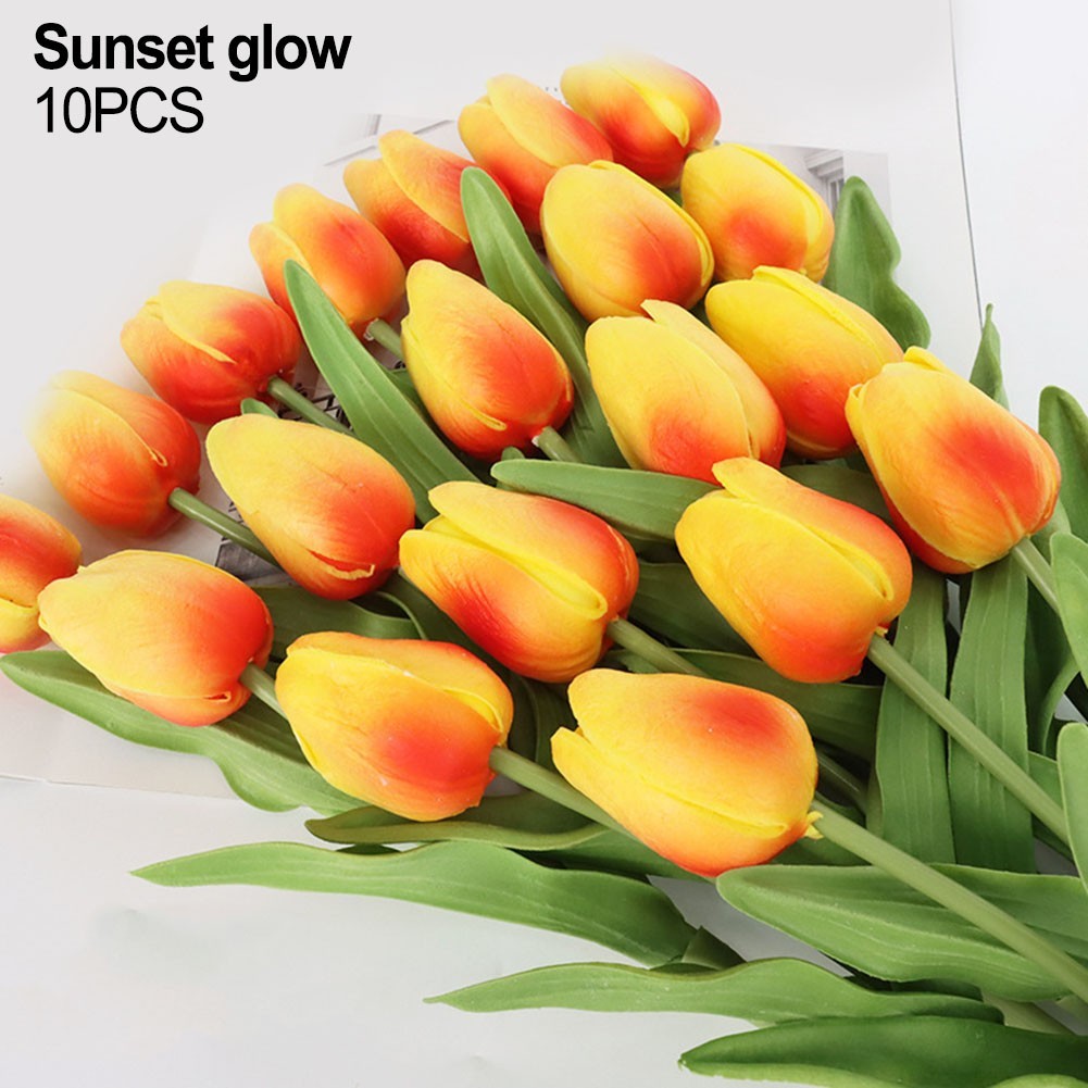 Handmade Simulation Tulip Flowers Pack of 10 Perfect for Various Occasions