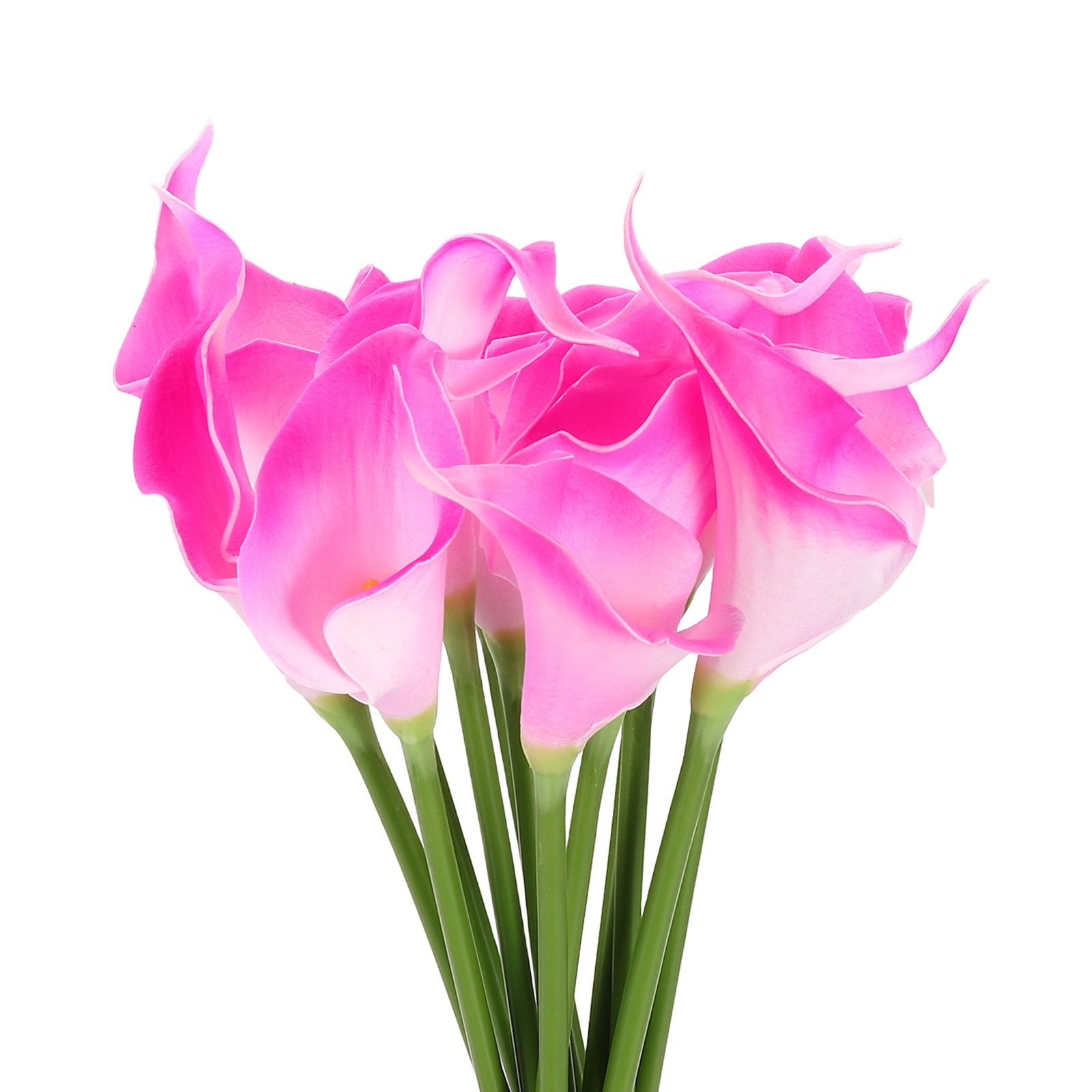 12Pcs 13 Inch Artificial Calla Lily Fake Flowers Real Touch Purple Pink/Yellow]