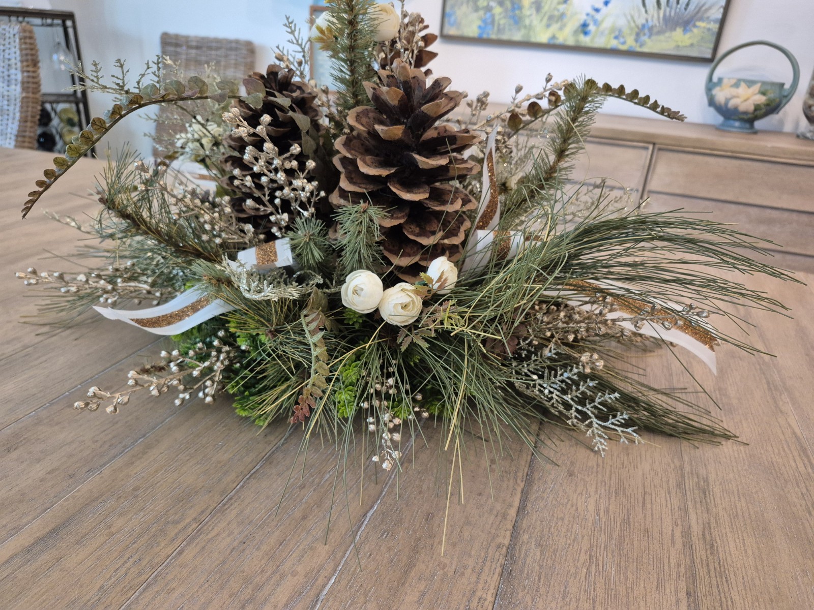 Stunning, One Of A Kind, Custom Made Floral Centerpiece New