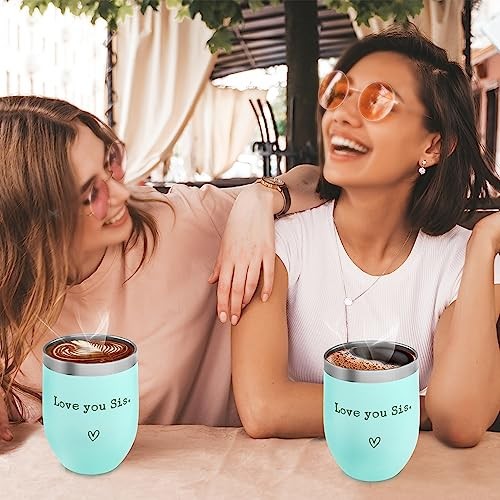 Sisters Gifts from Sister – I Love You Sis-Christmas Gifts for Sister(Mint)