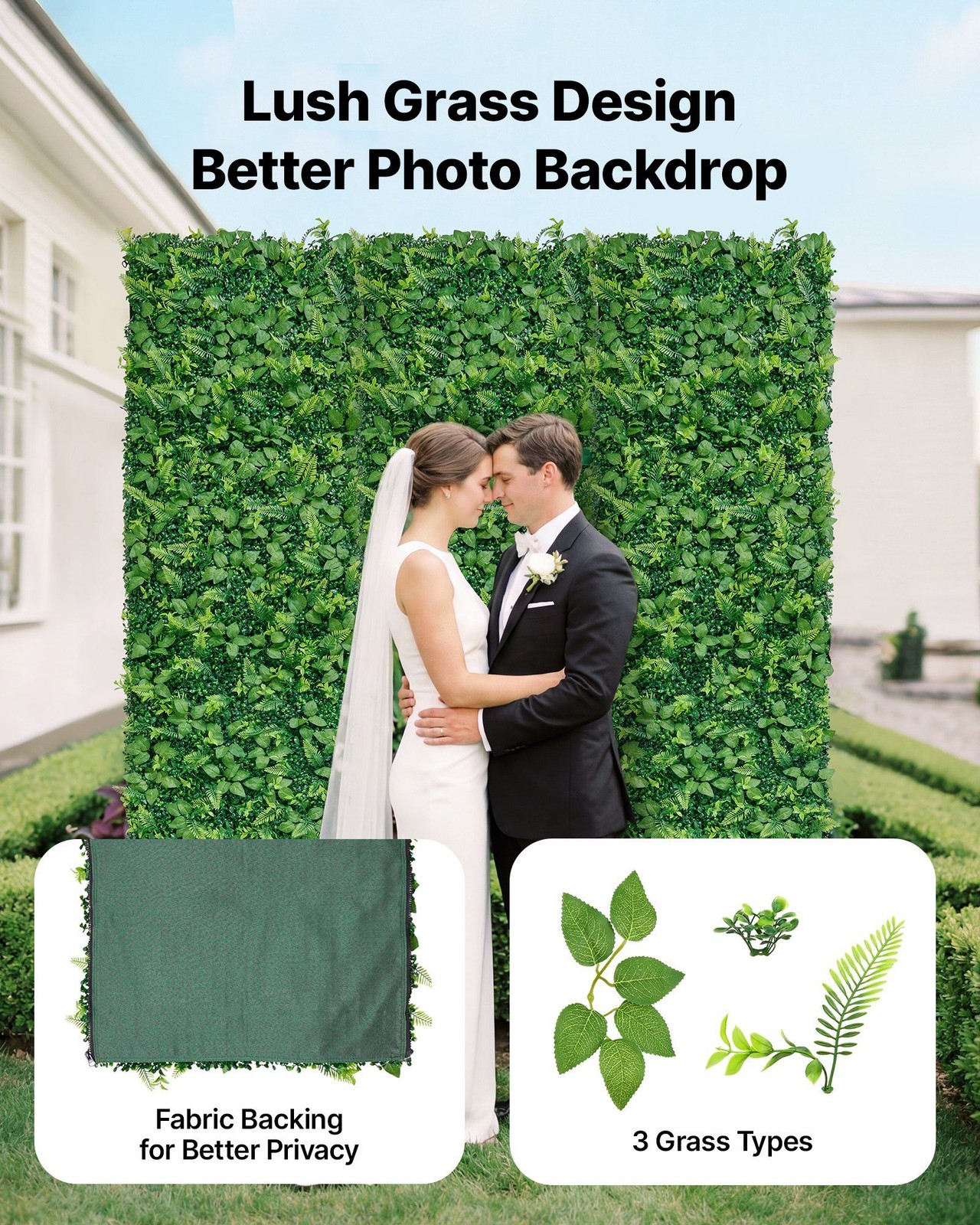 Lifelike Artificial Boxwood Panels, 4pcs 2x8ft, Dense 3D Foliage Privacy Screen