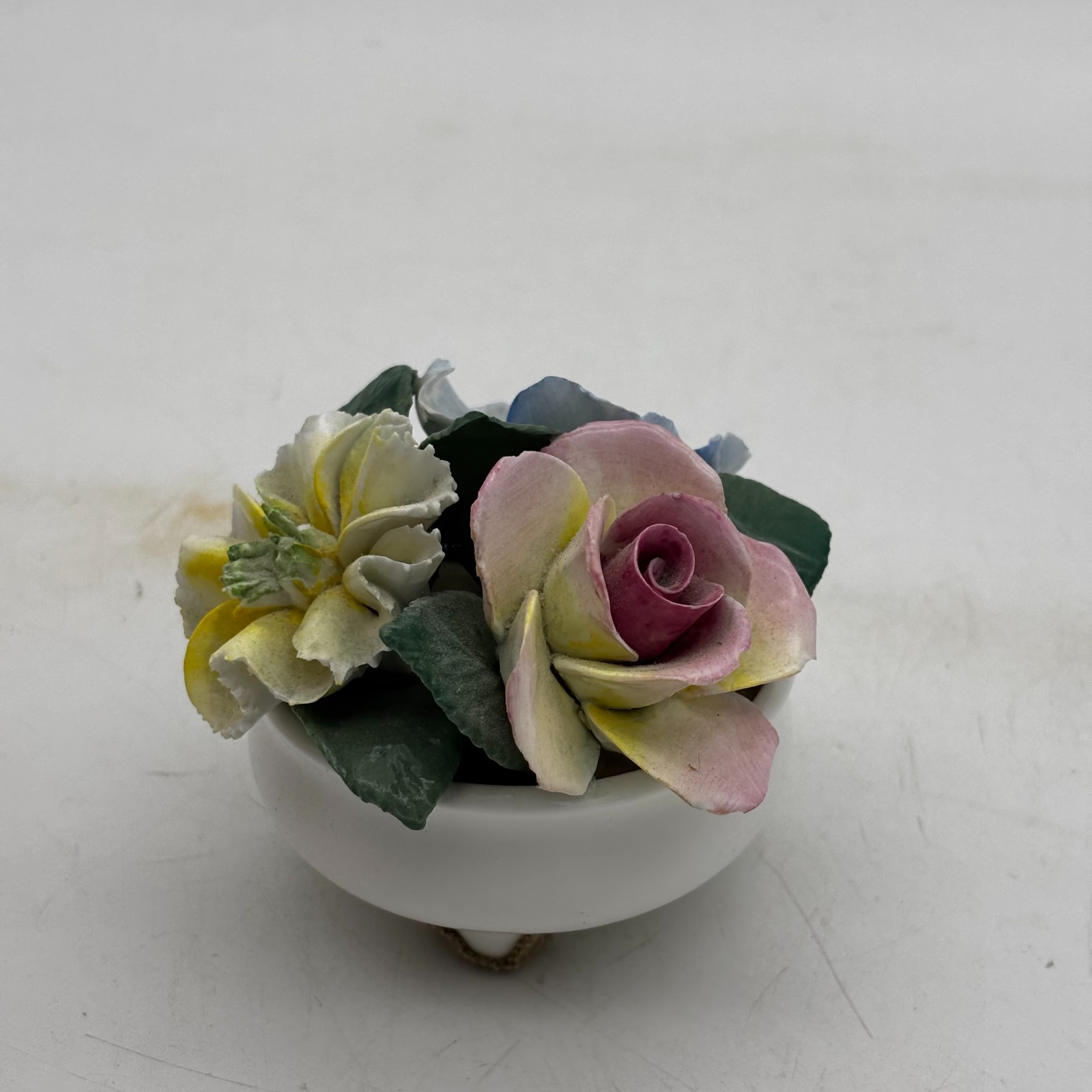 Crown Staffordshire England Fine Bone China Flower Bouquet Figurine Handcrafted