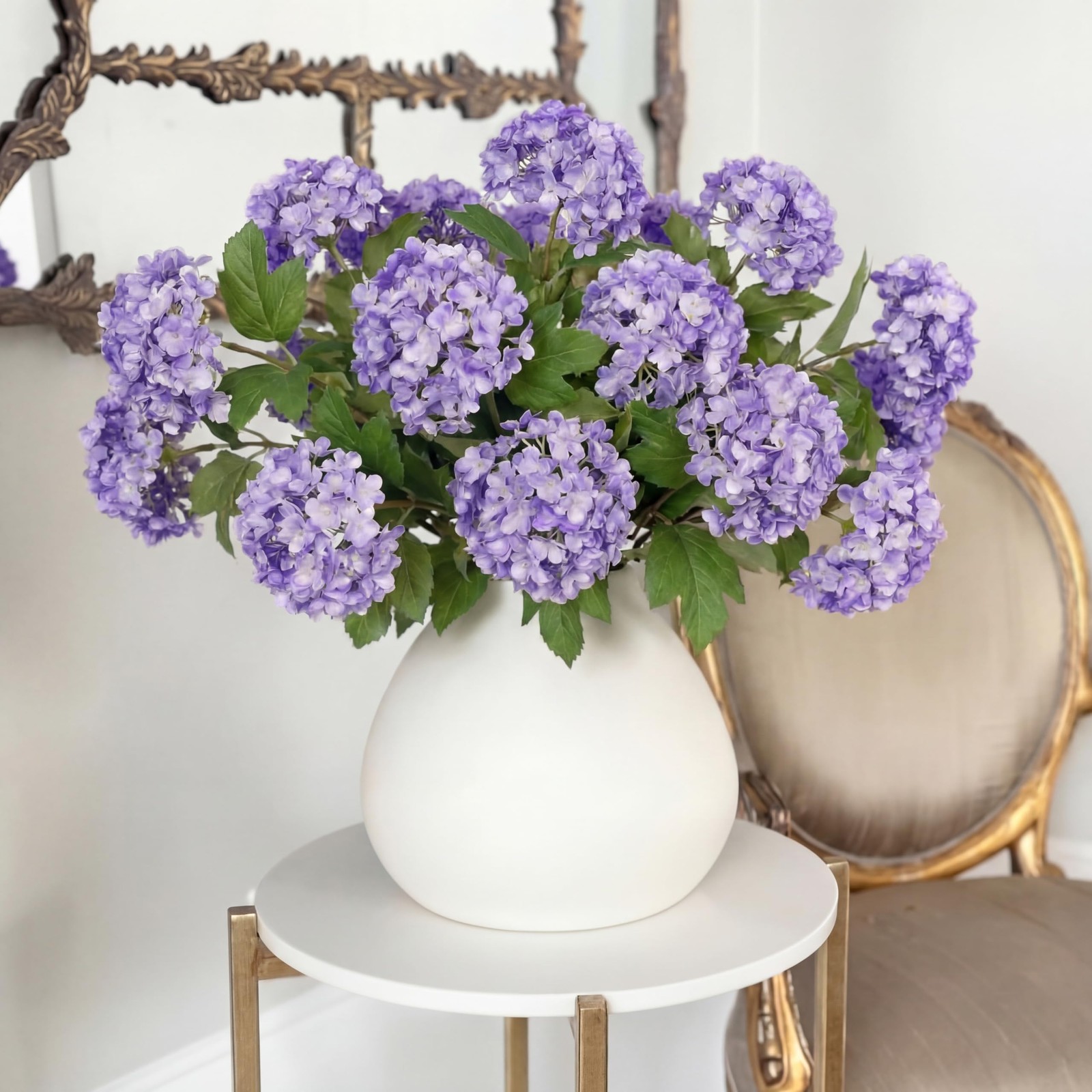 4 pcs Hydrangea Artificial Flowers Fake Hydrangeas Silk Flowers 28 Inch Long …