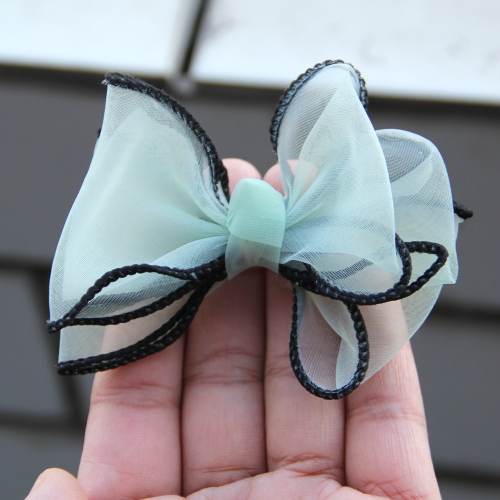 8.5cm Yarn Bows Organza Ribbon Bow Flowers for Bouquet Gift Wrapping Handwork