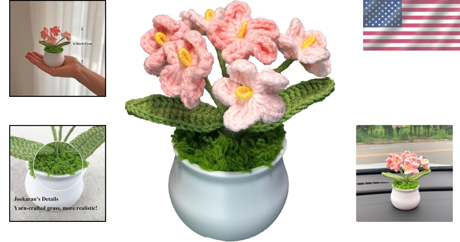 Charming Handcrafted Crochet Myosotis Flower – Thoughtful Gift for All Occasions