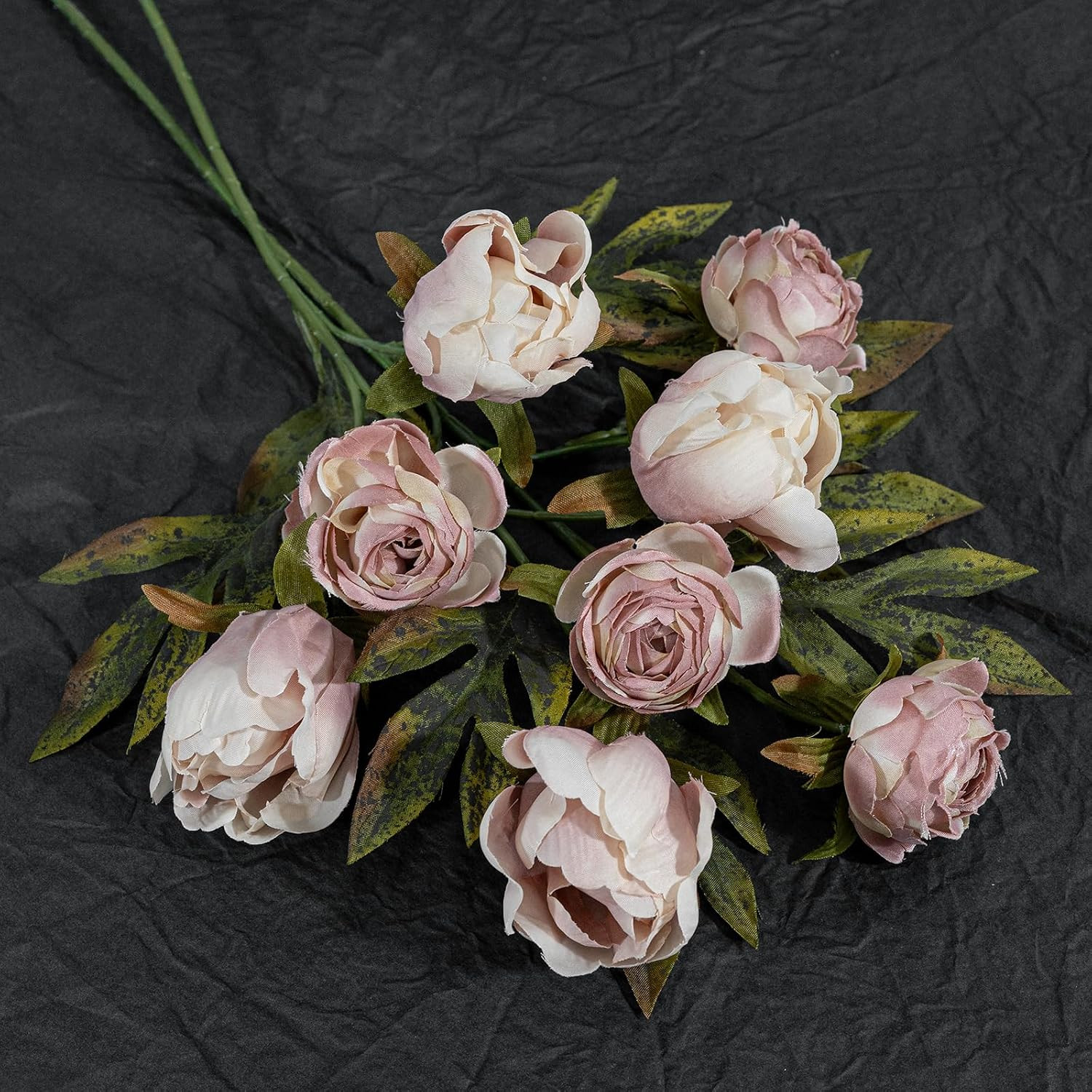 8 PCS 18″ Real Touch Faux Peony Stems for Wedding Decor & Floral Arrangements