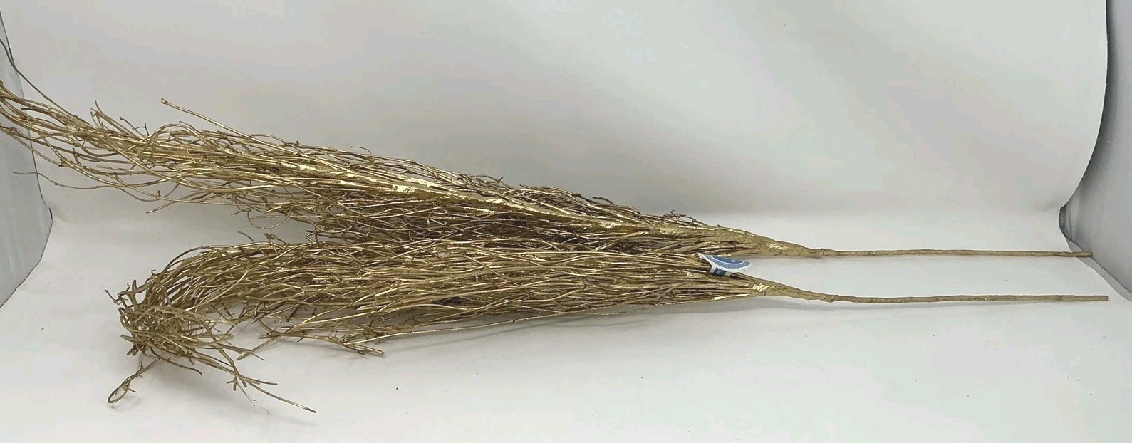 Twig Branch Floral Pick 30” L Gold Vase Basket Filler 3 Picks Blue Chip Imp. NOS