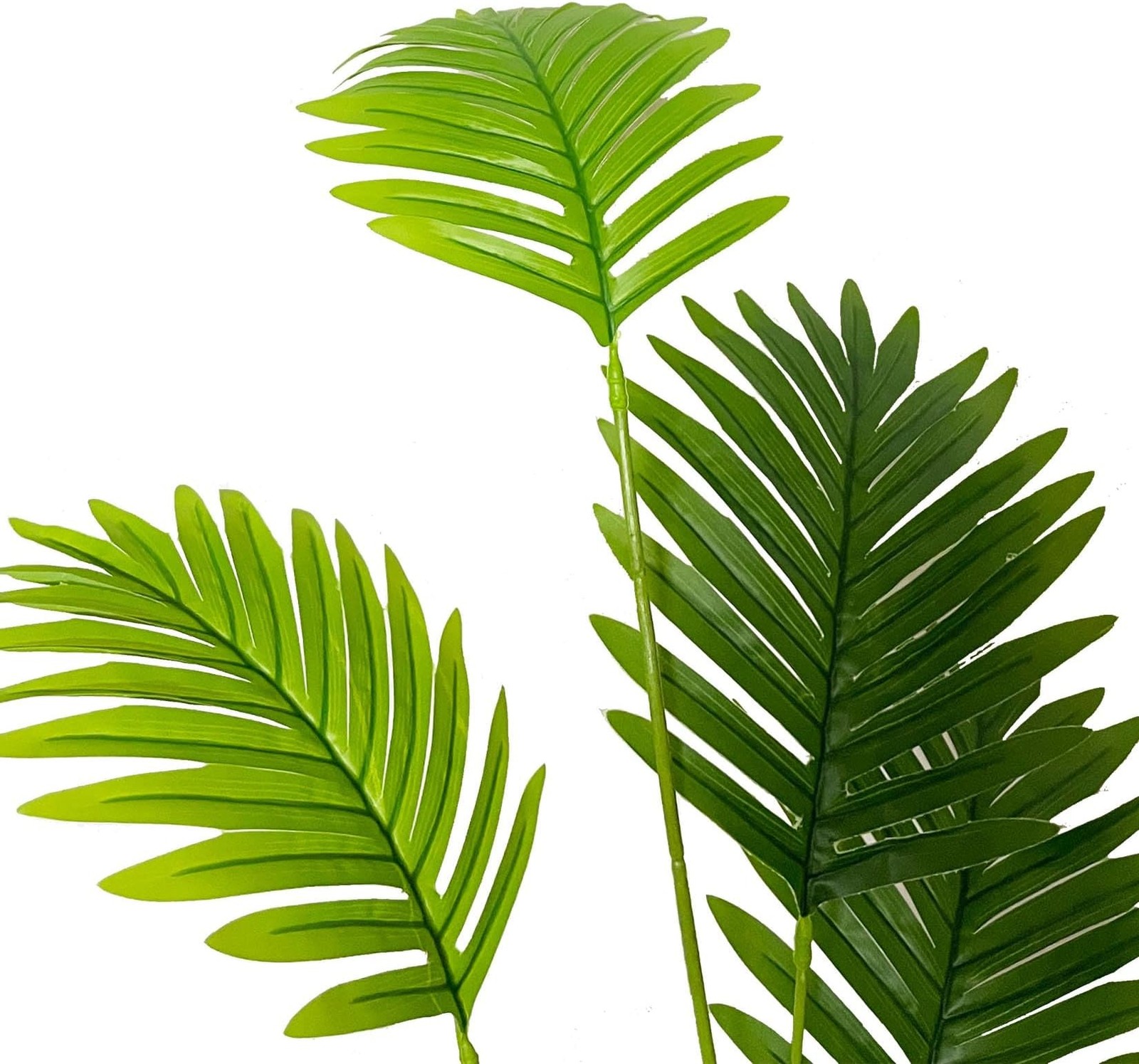 Artificial Areca Palm Plant Silk Fake Potted Faux Tree in Pot for Indoor Outd…