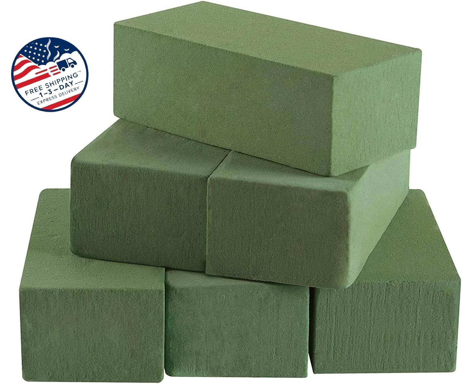 Bloques de espuma floral para flores frescas y artificiales, 6 unidades cada una