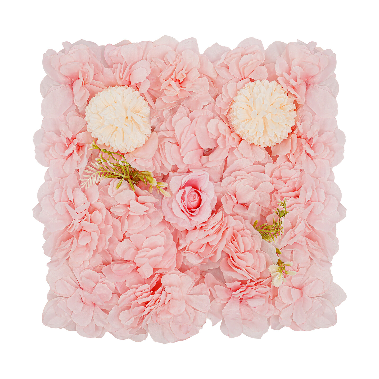 3D Flower Wall Panel-12 Pieces Artificial Flower Wall Background Silk Rose Mat