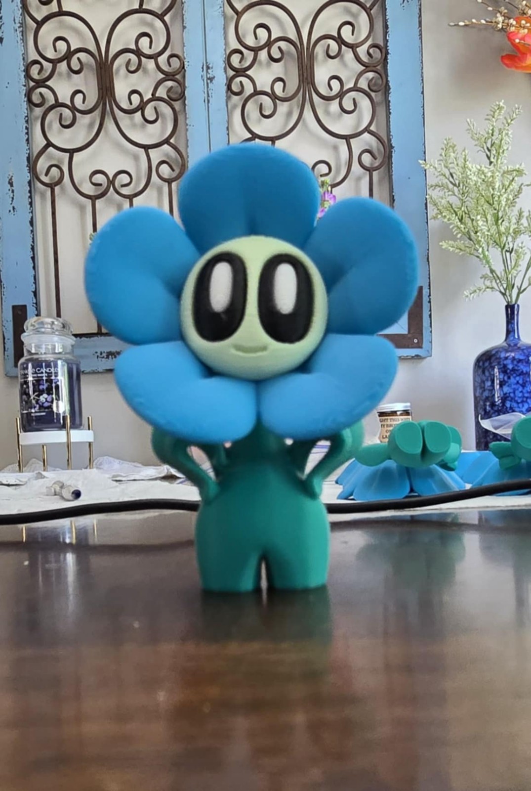 3D Printed Blob Flower Set with pots, 12 pieces total, Multicolor Lot