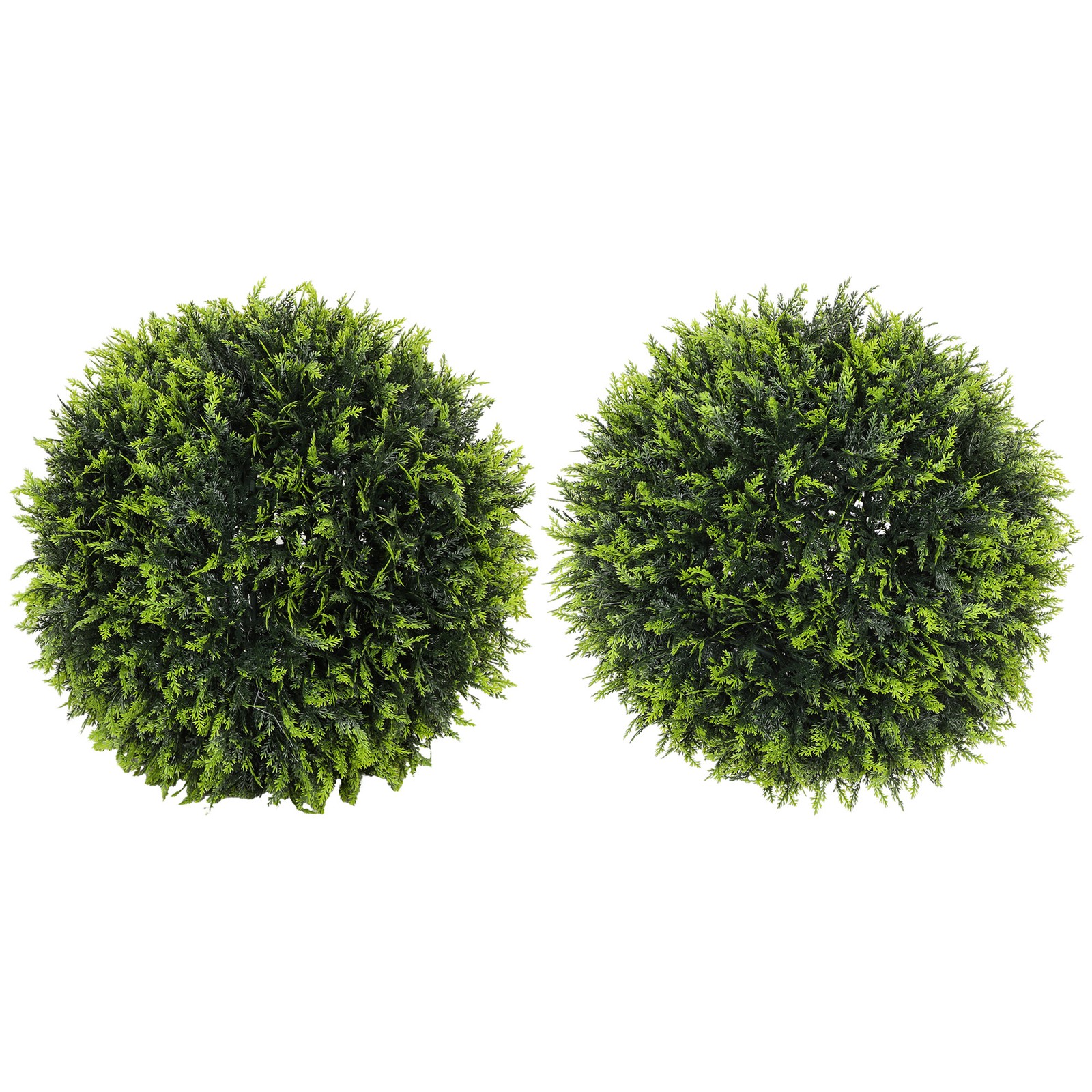 HOMCOM Set of 2 Artificial Plant Topiary Balls, 17.7 Inch