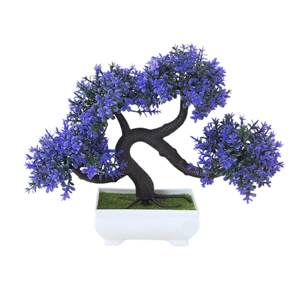 Plastic Artificial Bonsai Pine Plant for Office Living Room Decor 25x25x11cm