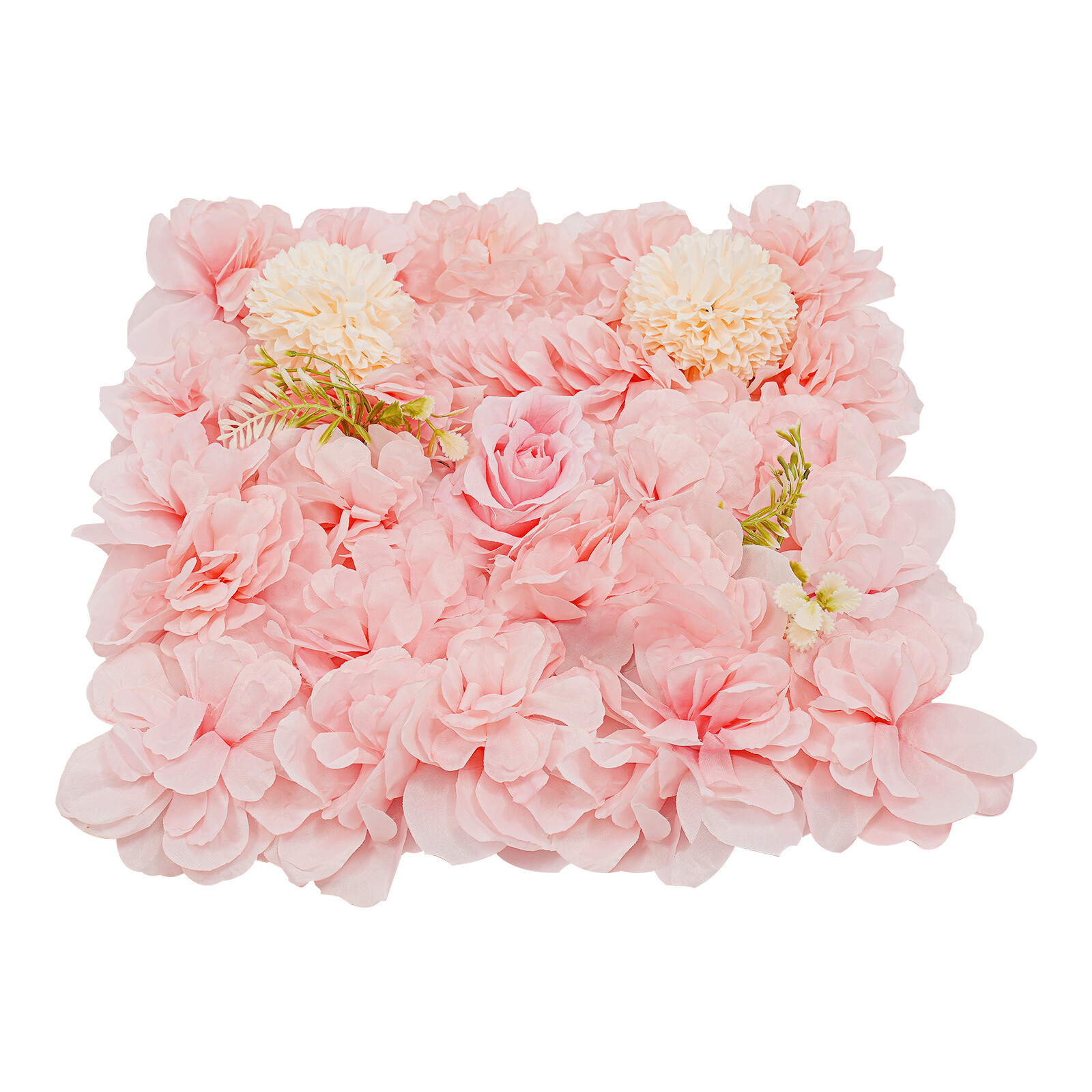 3D Flower Wall Panel-12 Pieces Artificial Flower Wall Background Silk Rose Mat