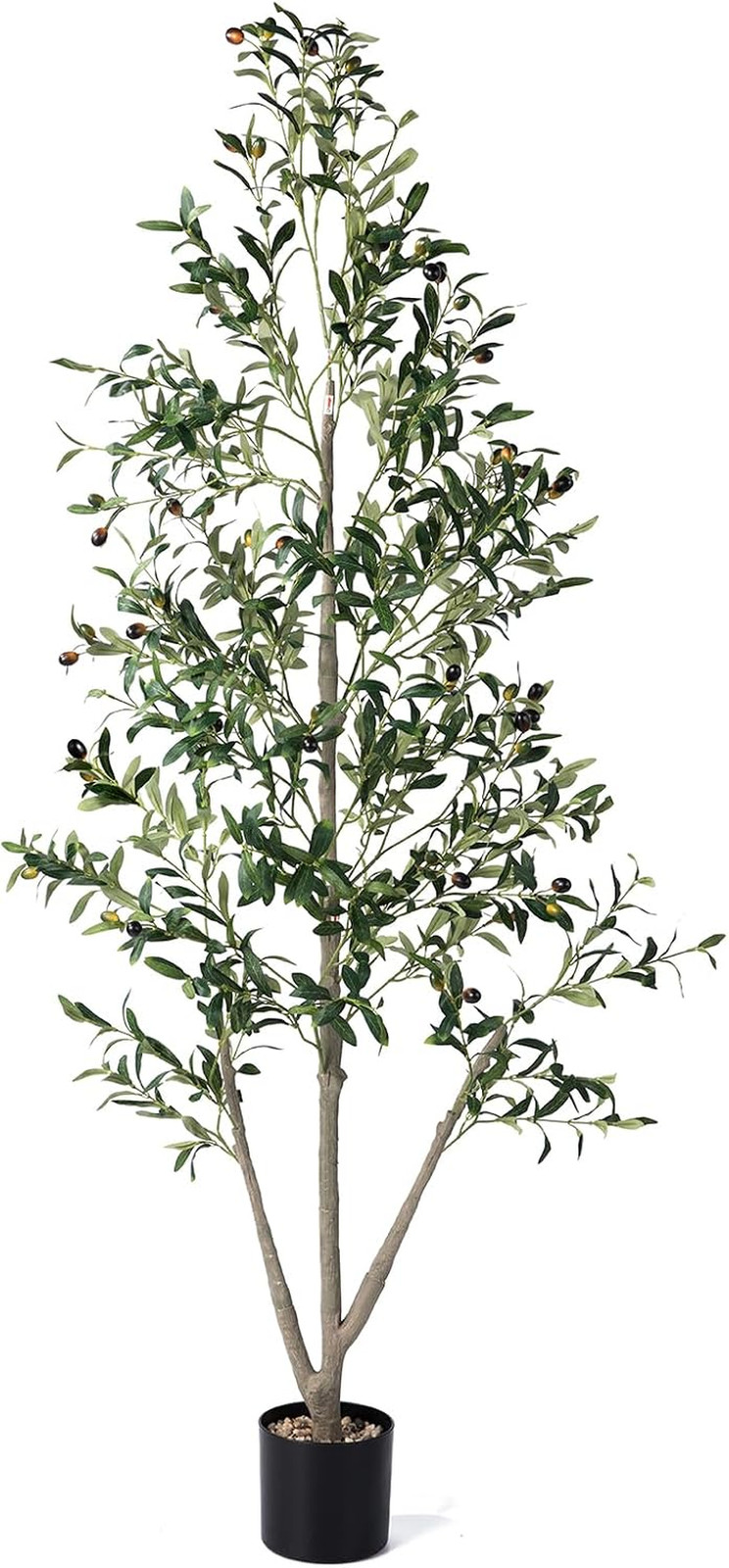Olive Trees Artificial Indoor, 5FT Tall Faux Olive Tree with Moss and Planter, A