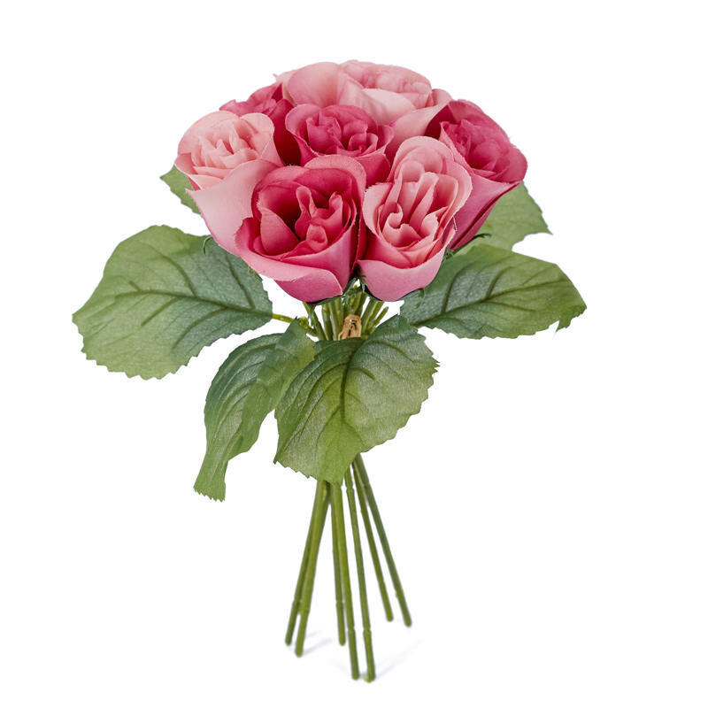 Set of 2 Mauve Pink Artificial Rose 9-1/2″ Floral Bundles