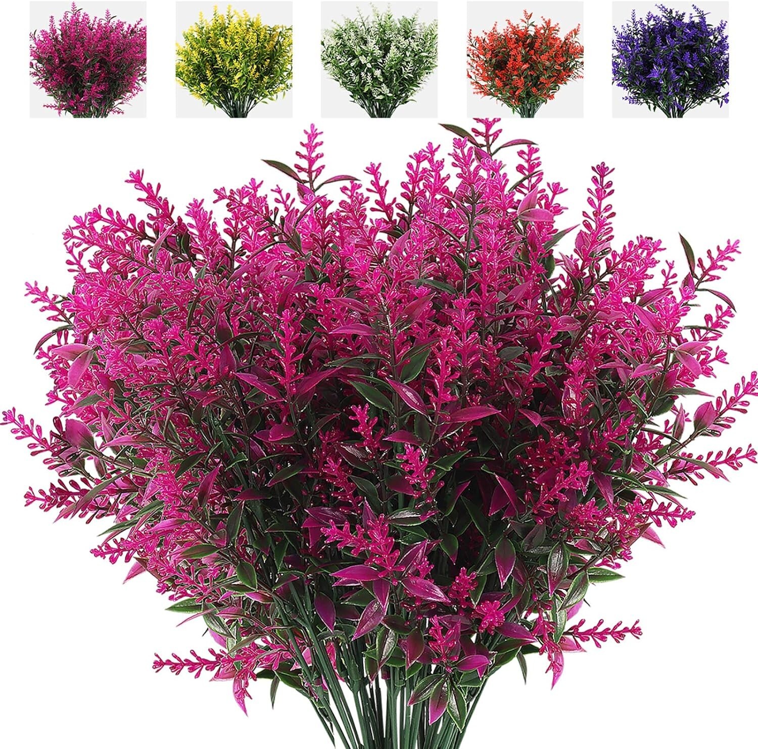 Charming 8 Bundles of Fuchsia Faux Flowers – Perfect for Any Celebration Decor