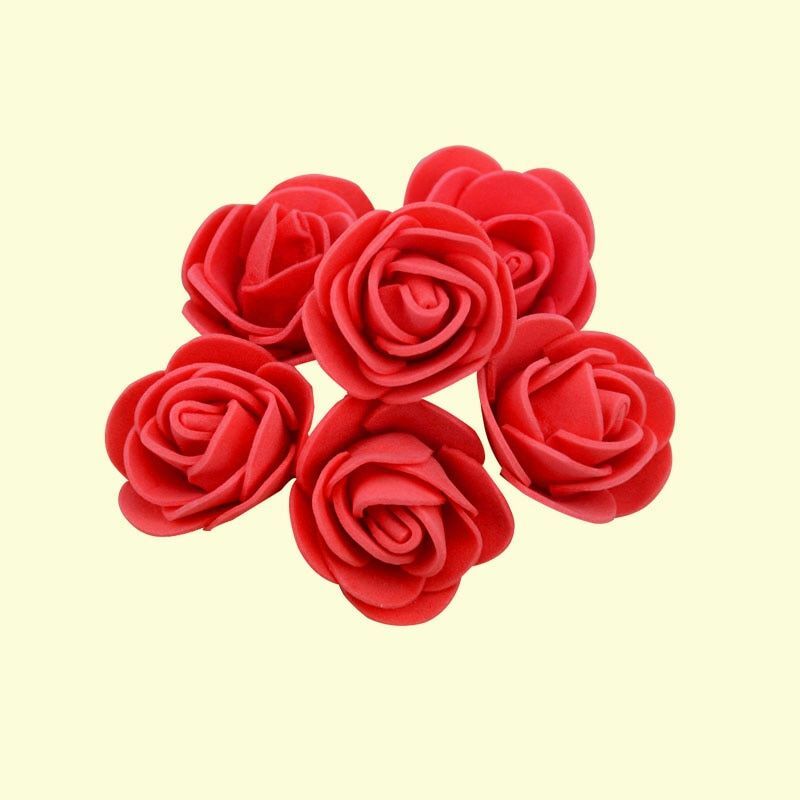 200-400pcs Artificial Foam Rose Head 3.5cm Flower For DIY Decor Valentine Gifts