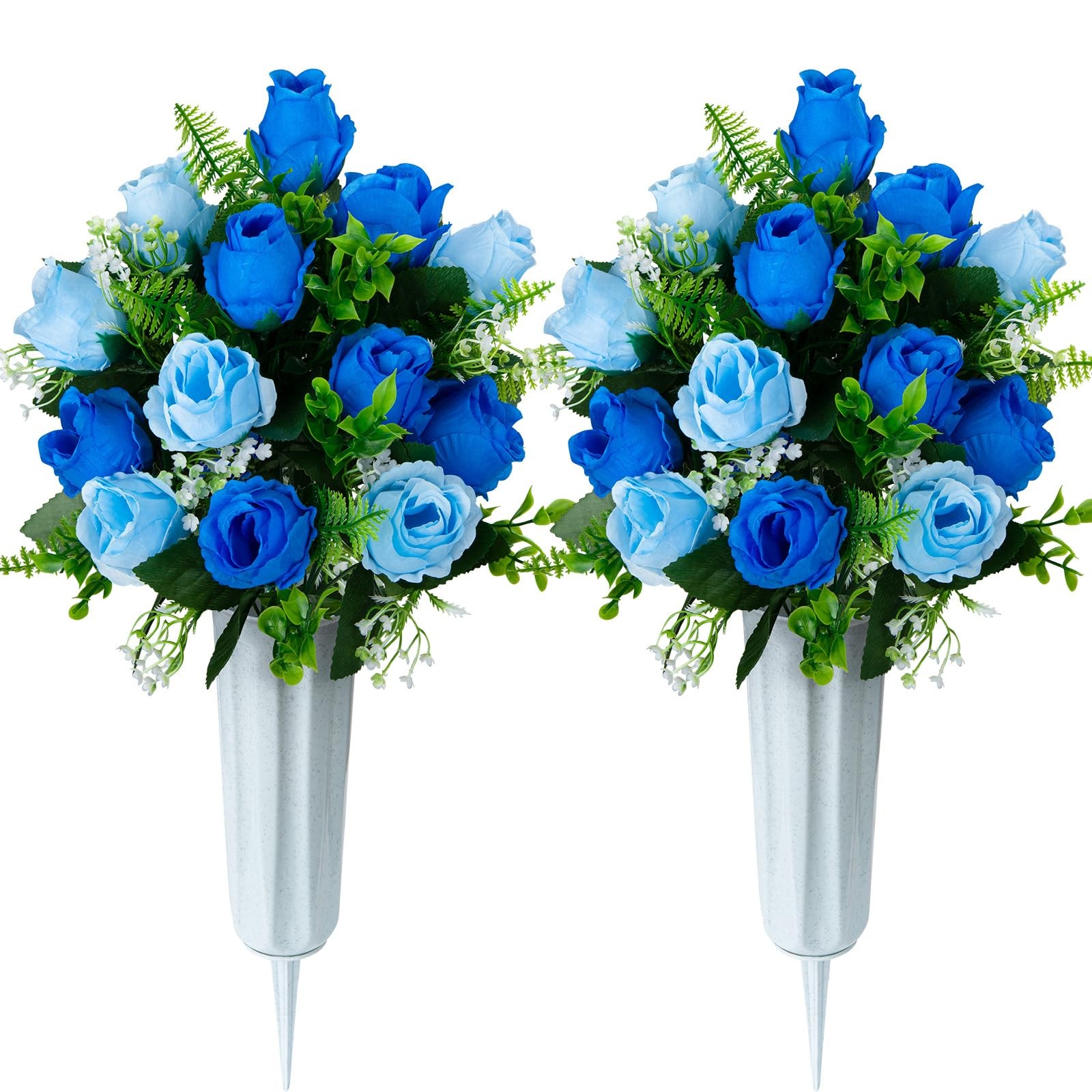 Artificial Cemetery Flowers for Grave Decorations, Artificial Memorial Roses …