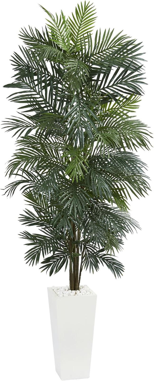 7Ft Areca Artificial Tree in Elegant White Tower Planter
