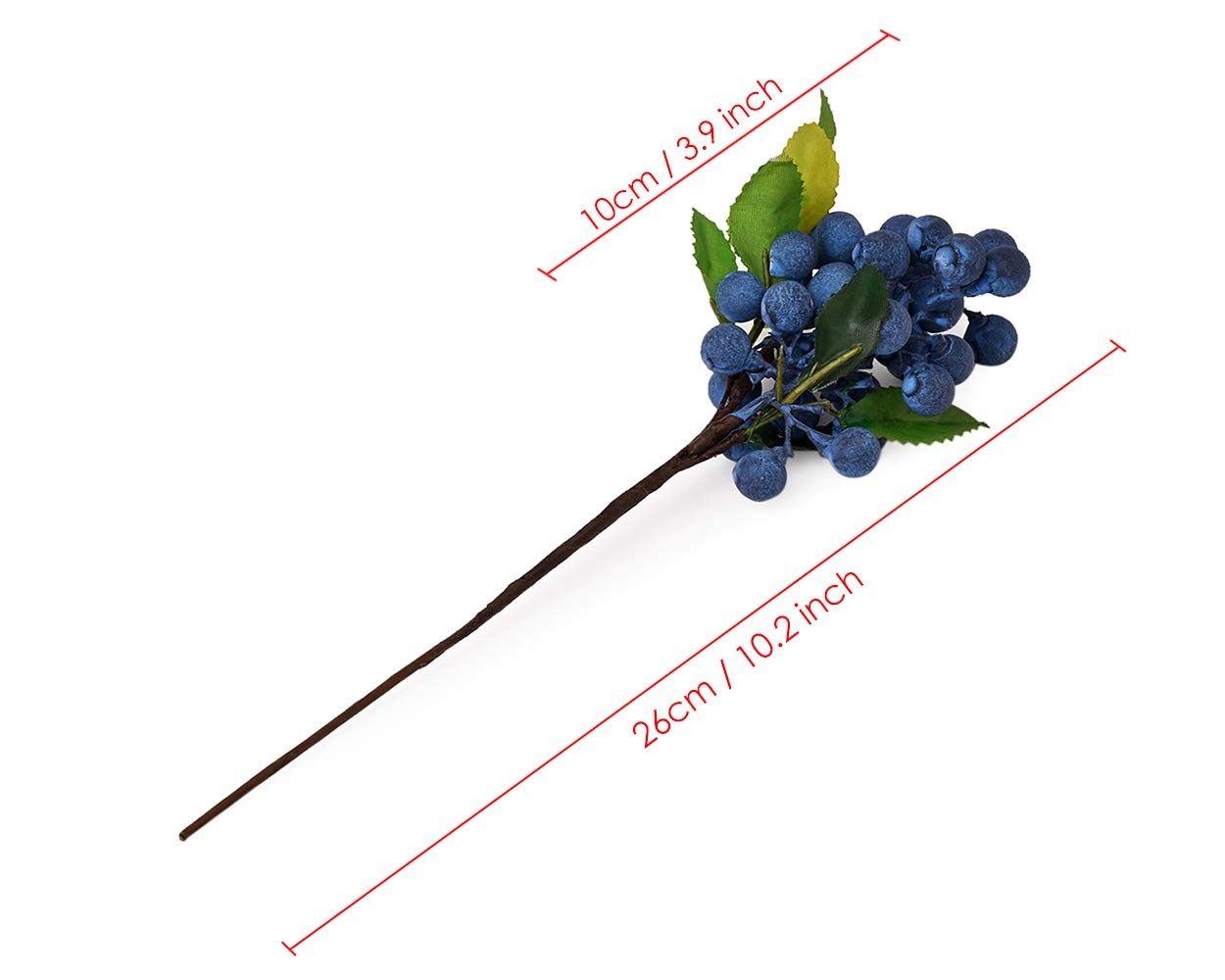 4 PCS Artificial Blueberries Lifelike Faux Fruit Berries Fake Decor Blue Prop