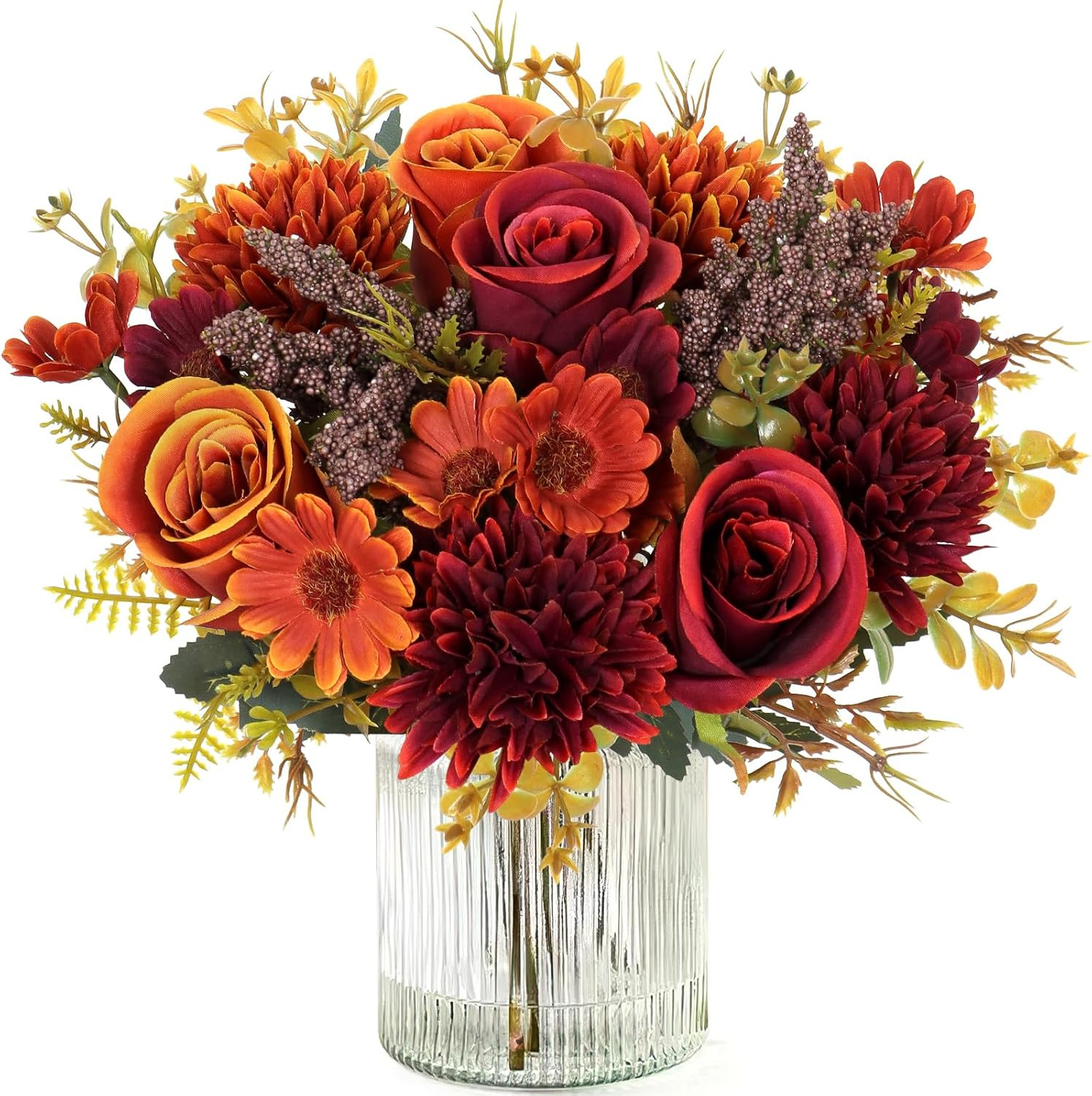 Artificial Flowers Like Real Artificial Bouquet 2 Packs Silk Artificial Roses Bo