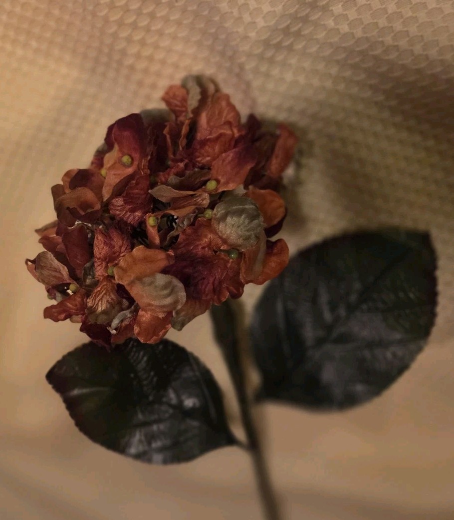Lot of (12) American Best Rust Artificial Hydrangea Spray 24″ Floral Stem Fall