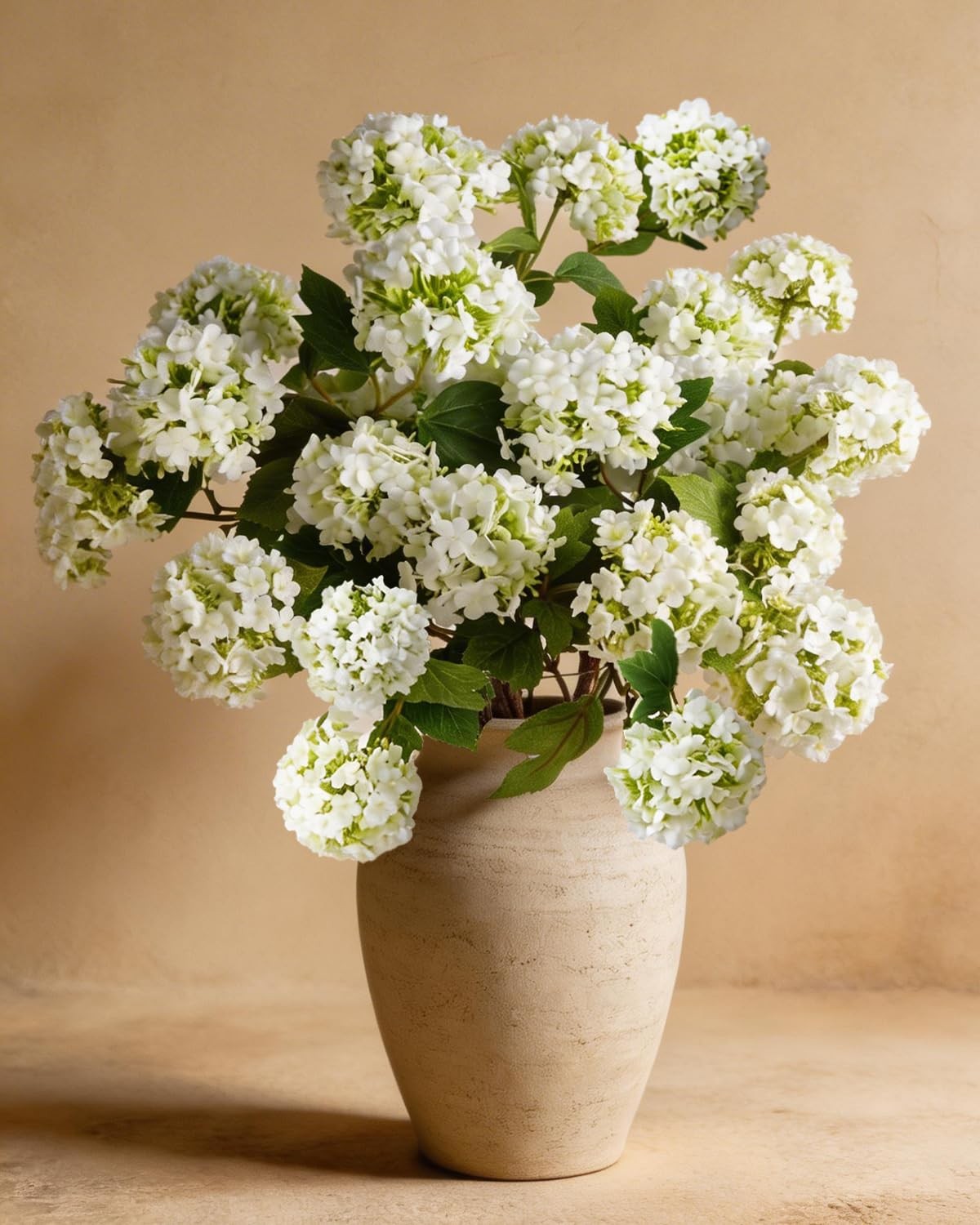 6 Pcs Hydrangea Artificial Flowers – 32″ & 26″ Faux Long Stem with 24 Realist…