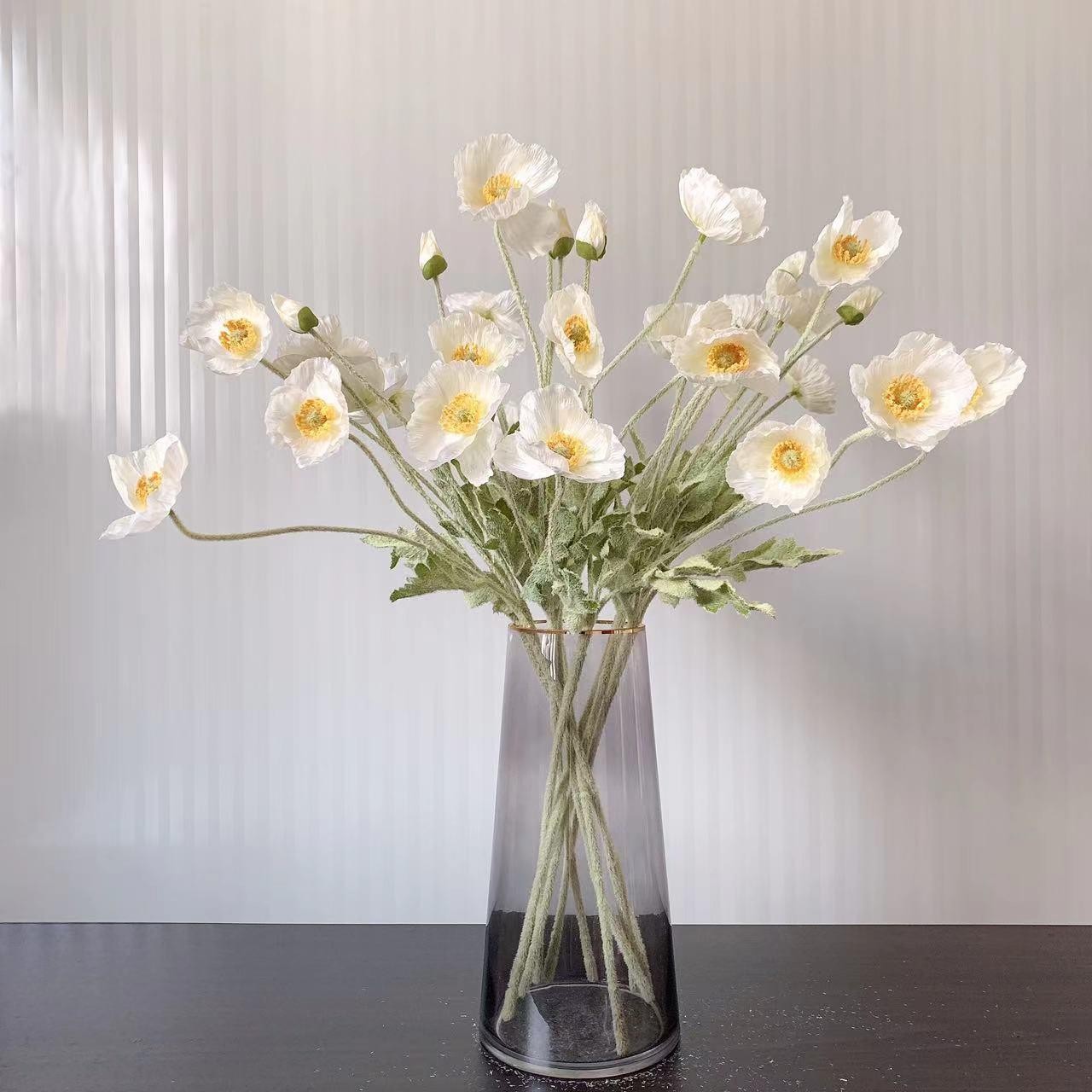 Artificial Silk Poppy Flowers Long Stem Wedding Party Home Decor Bouquet