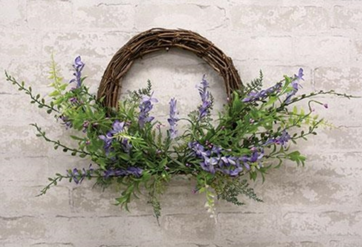 Lakeside Iris & Twig Half Wreath