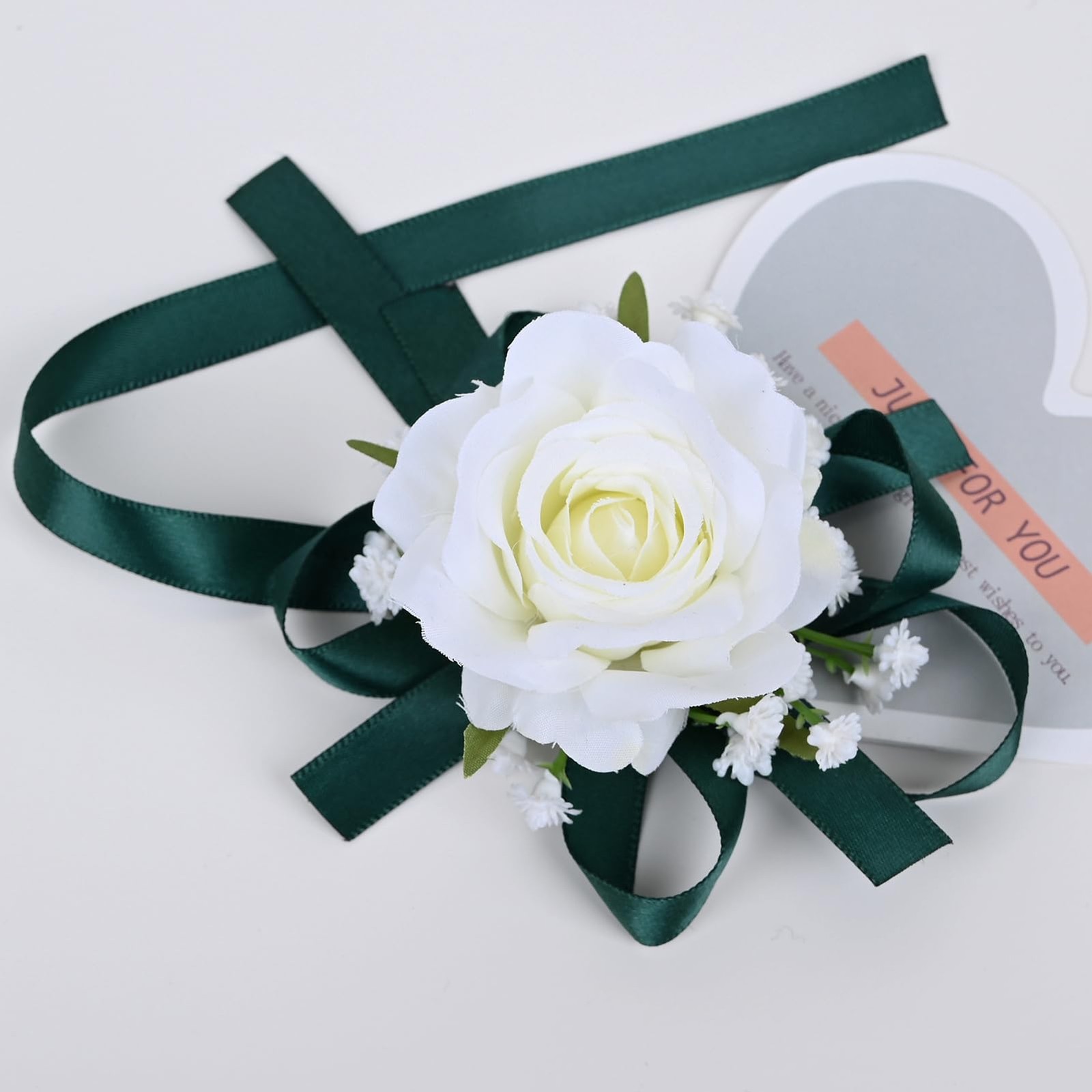 2 Pieces Homecoming Party Prom Artificial Wrist Corsage and Boutonniere Set, …