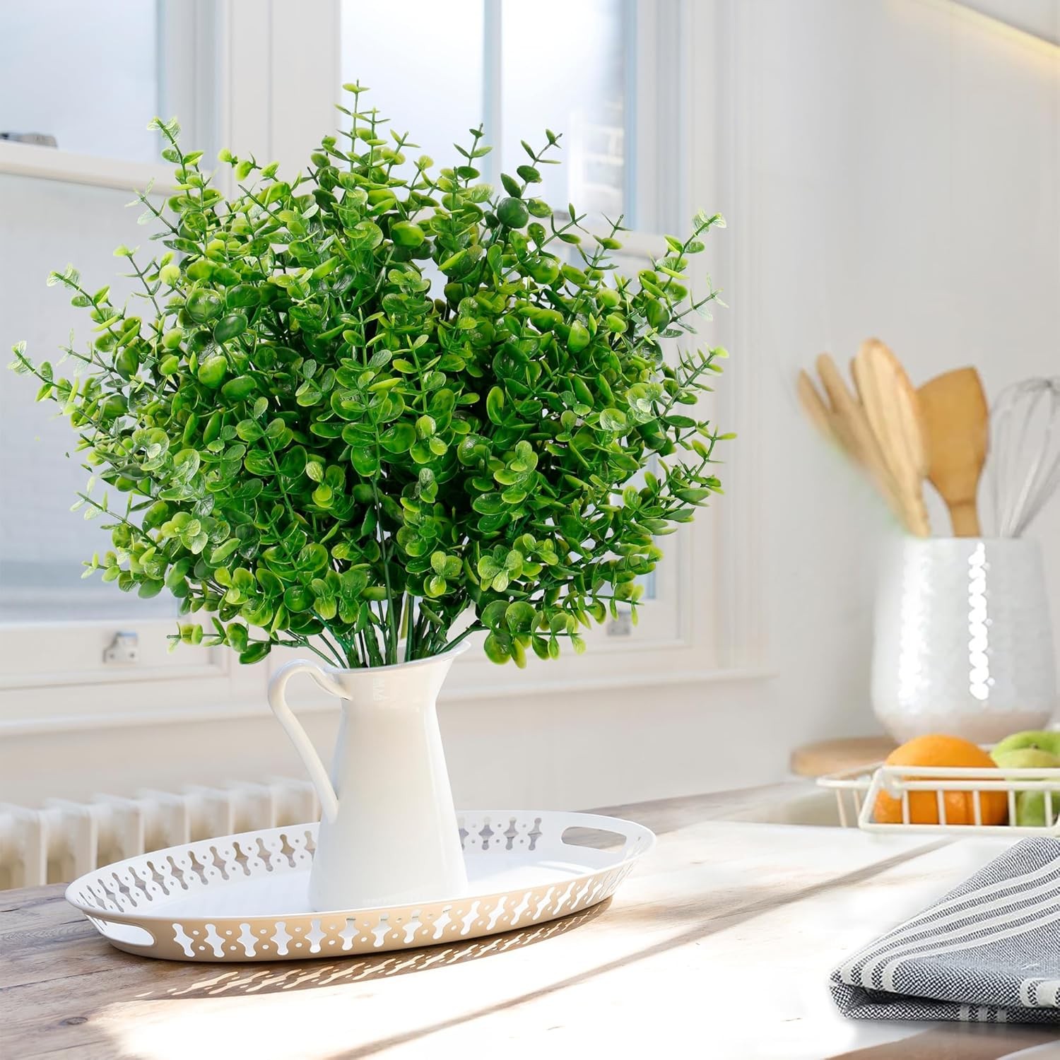 UV Resistant Artificial Boxwood Shrubs 12 Bundles Outdoor Boxwood Hedges Plants