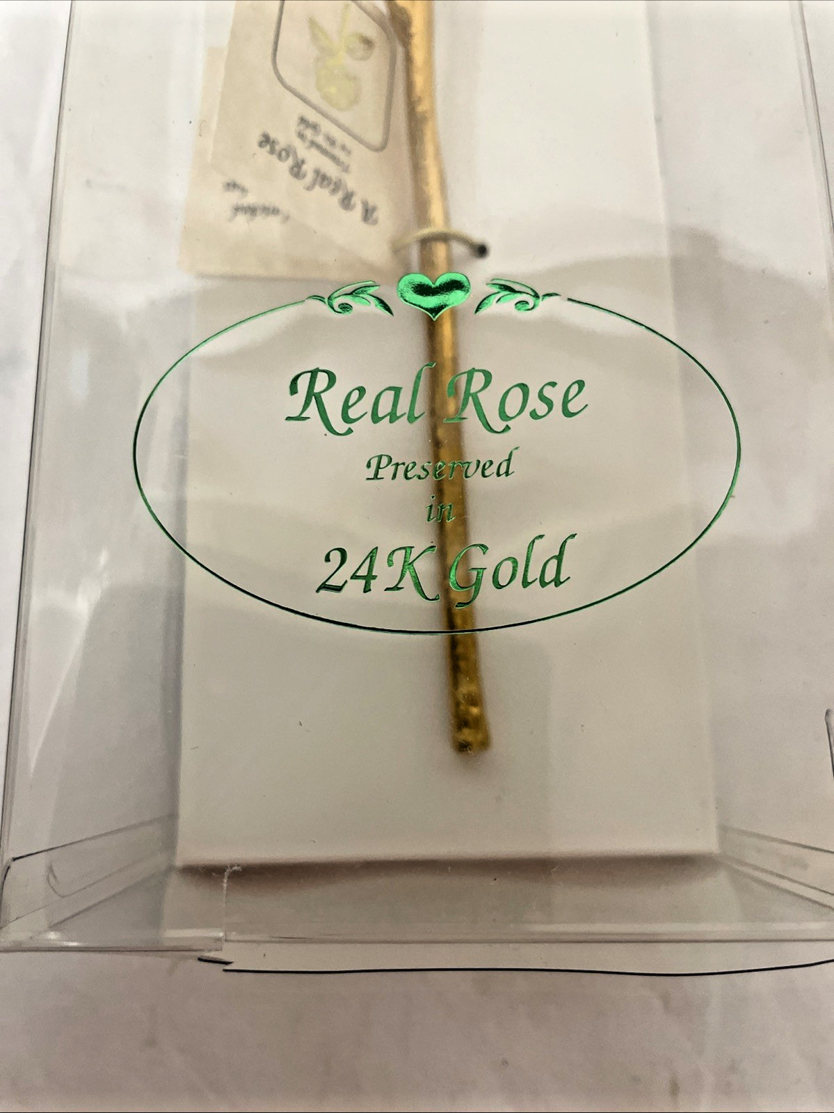 ETERNITY REAL ROSE FLOWER DIPPED IN 24K GOLD ORGINAL BOX TAG