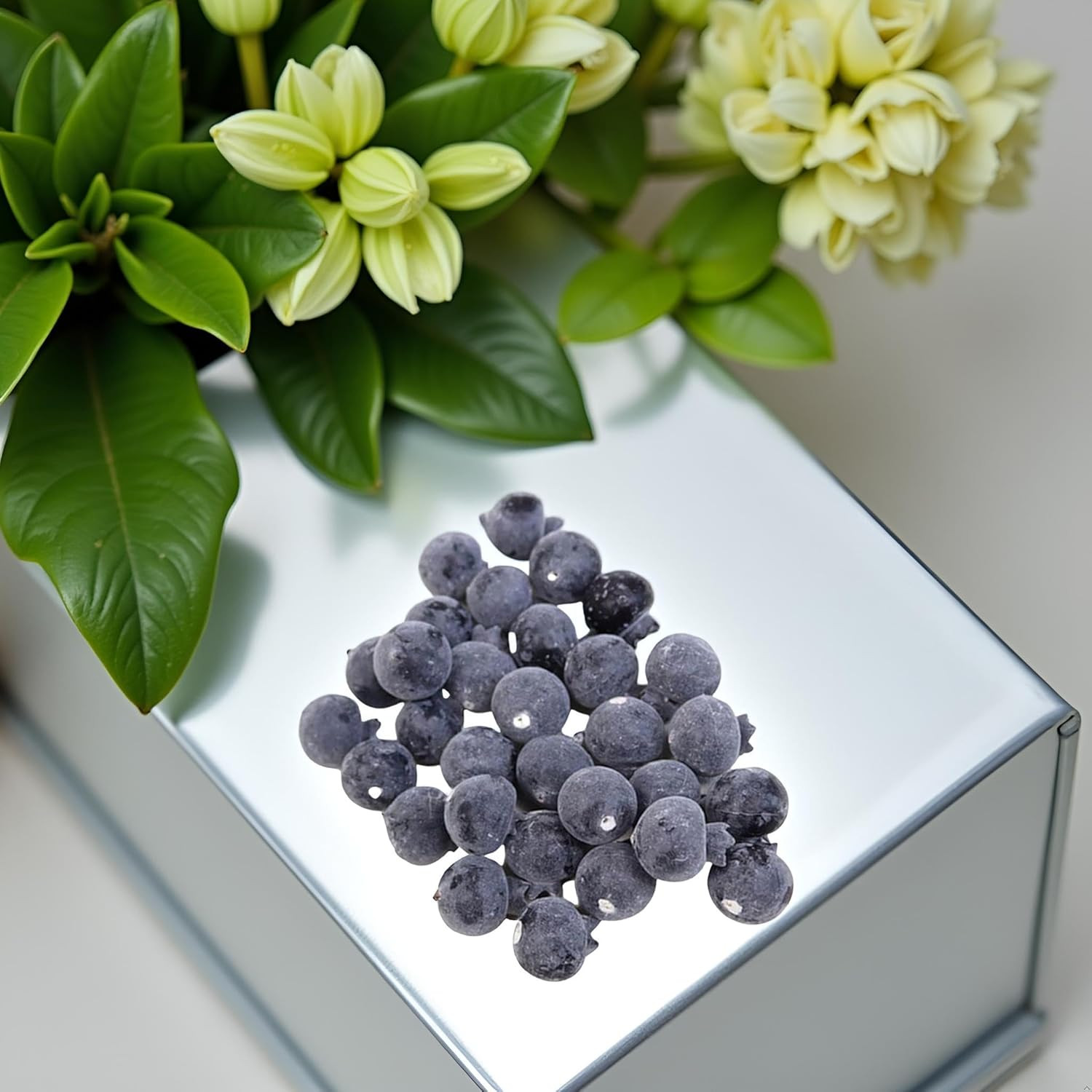 20 Pcs Artificial Blueberries Plastic Fake Blue Berry Plants Realistic Artificia