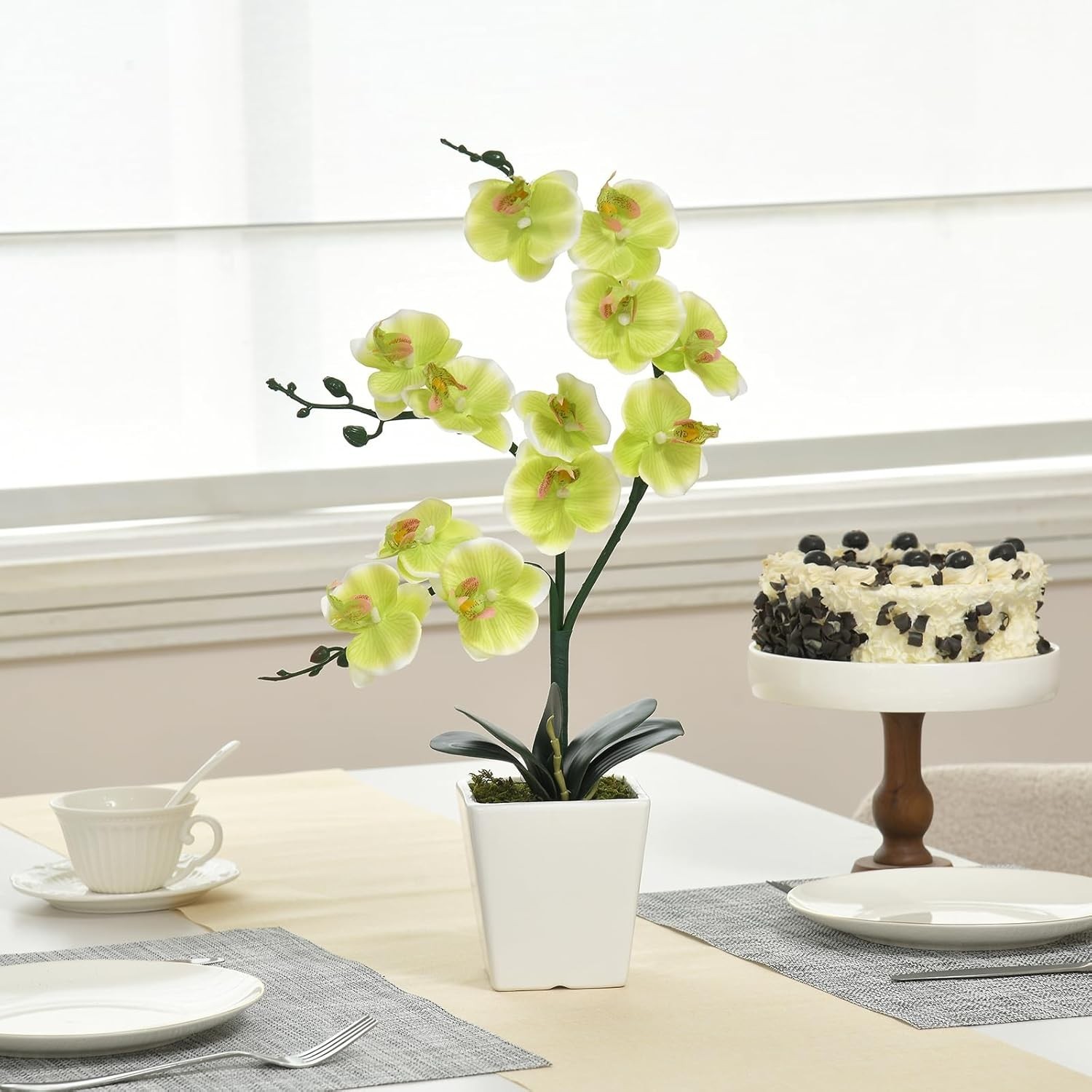 Gorgeous 15-Inch Silk Phalaenopsis Orchid Plant – Perfect Housewarming Gift