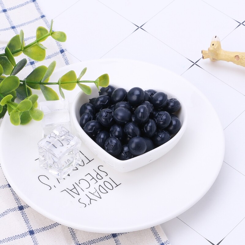 50pcs Artificial Blueberry Plastic Fake Fruit Disply Home Party Decor
