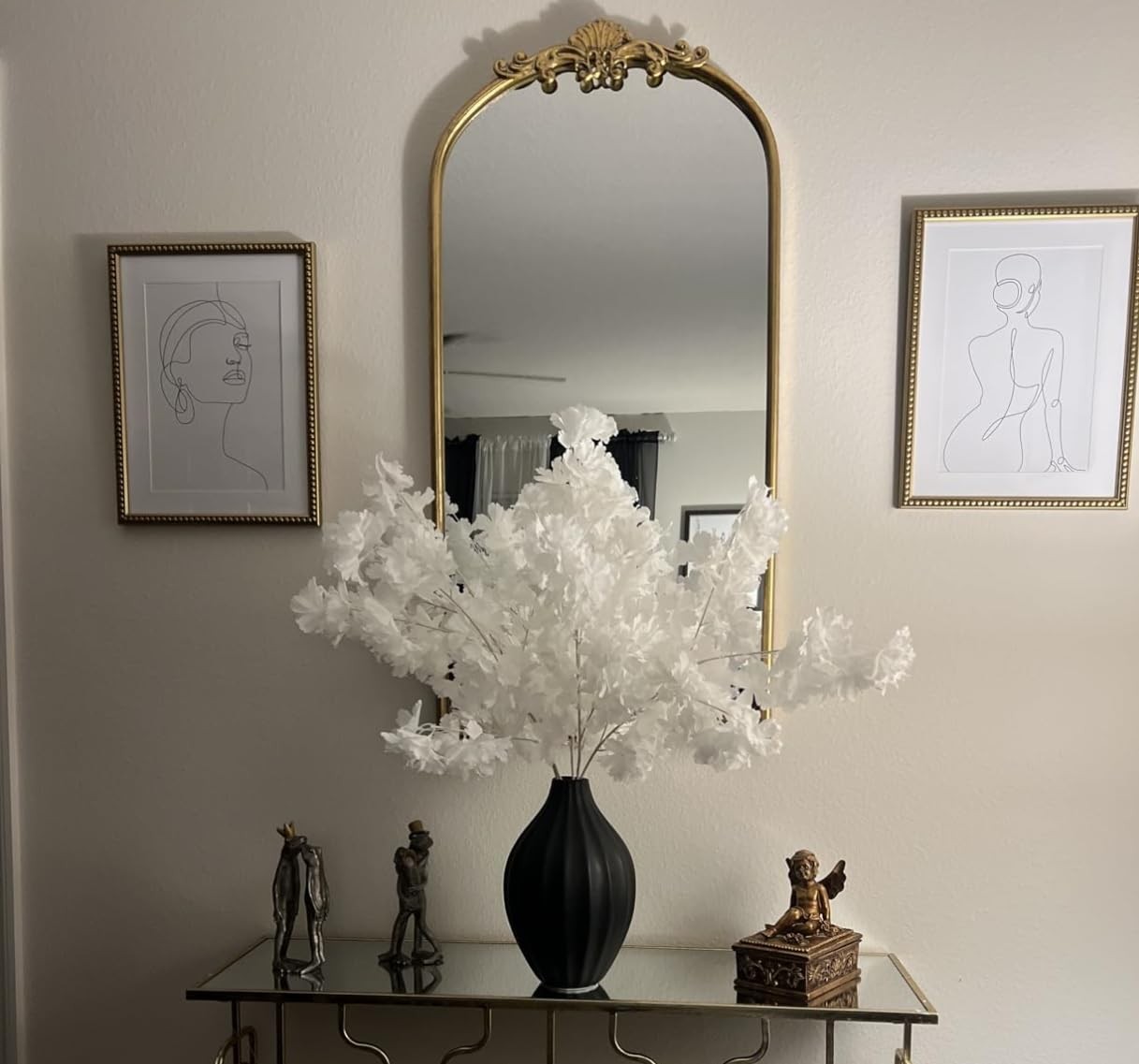 Artificial Faux Cherry Blossom Branches Decor, 35 Inch for Tall Floor Vase Us…