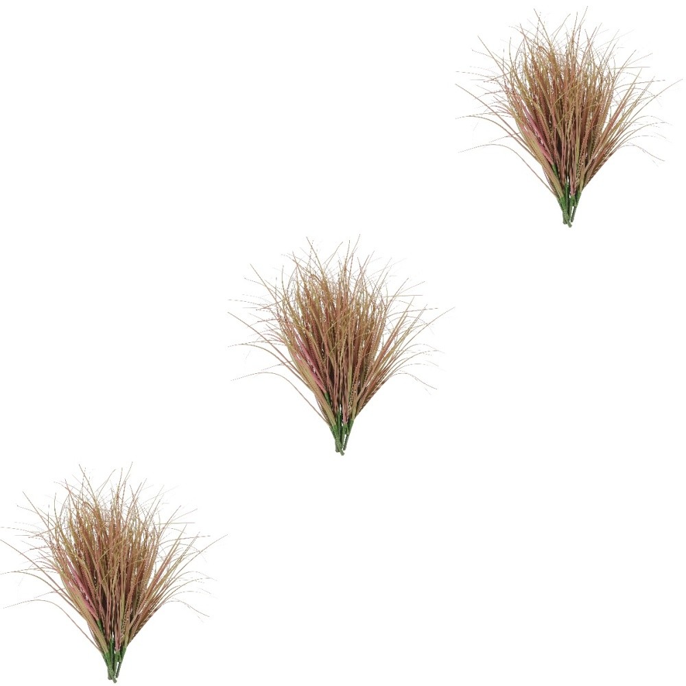 3 Count Faux Greenery Plants Fake Grass Tall Artificial for Outdoors