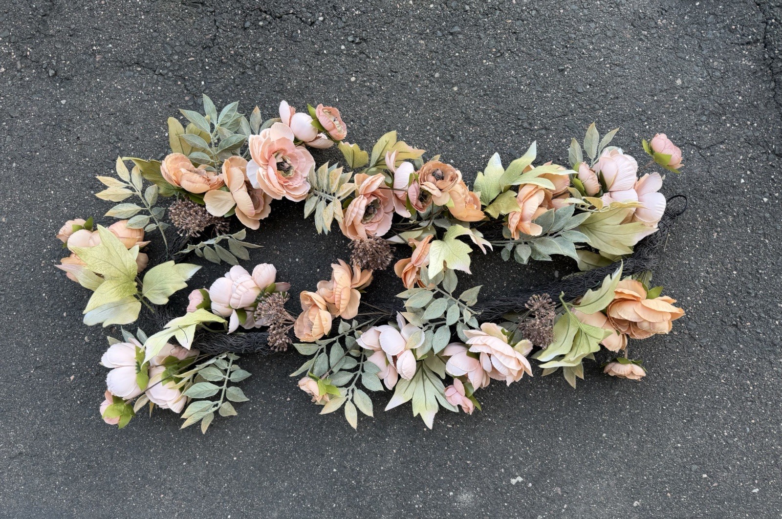 Lillian August “French Farmhouse” Garland Artificial Flowers Decor – 6 Feet New!